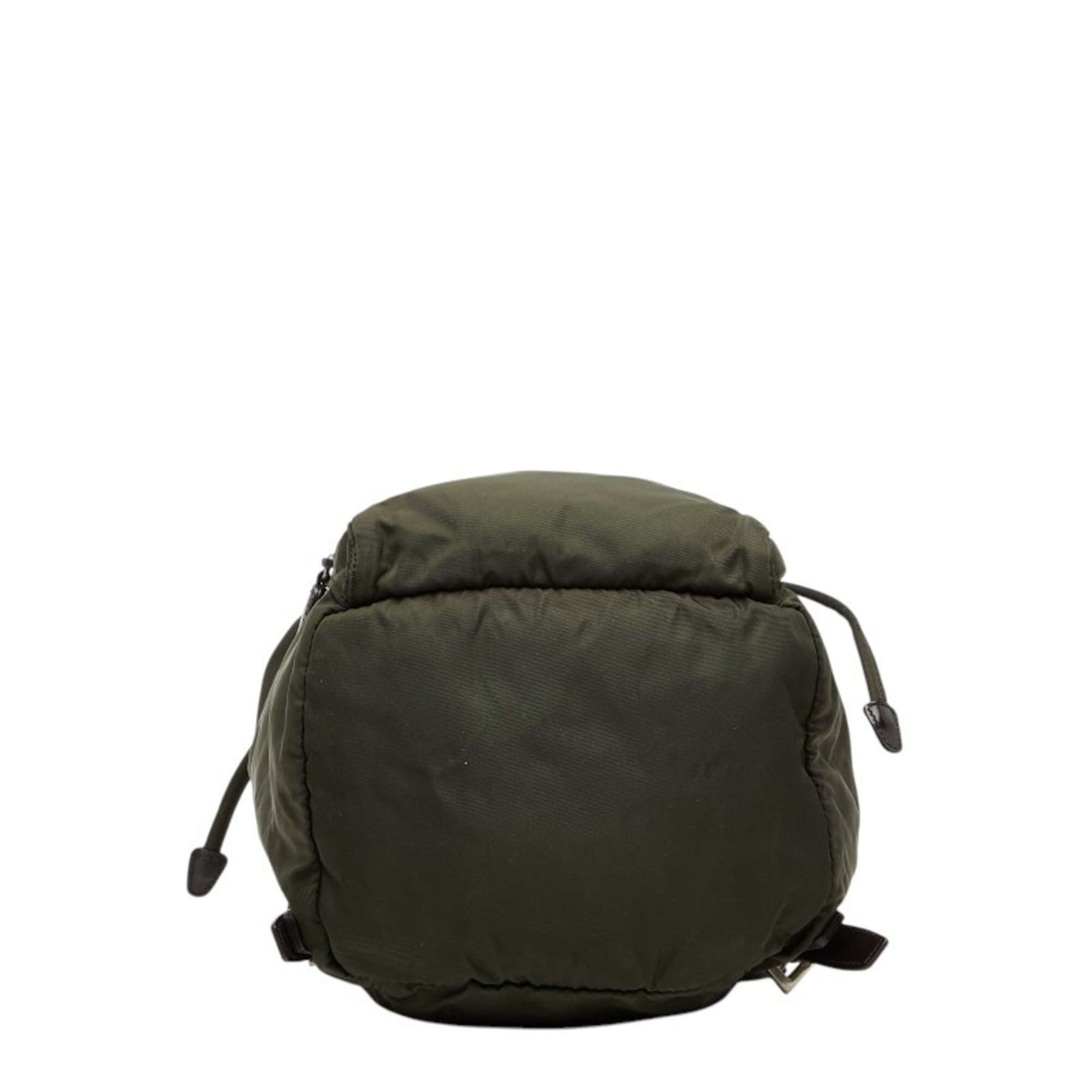 Prada Green Nylon Leather Backpack (Pre-Owned)