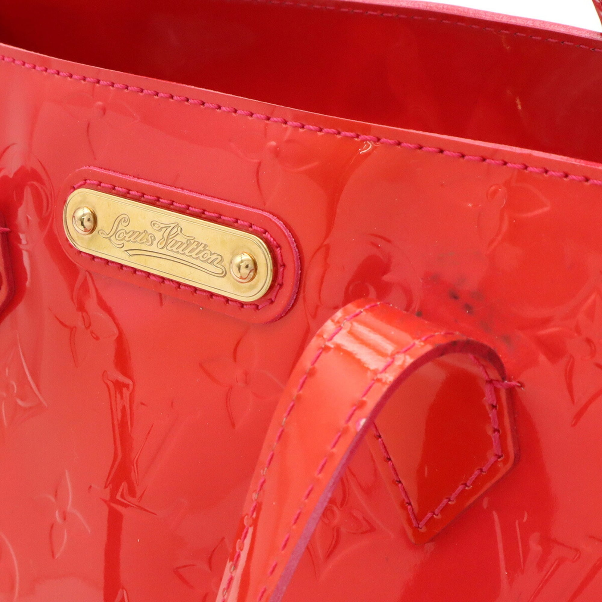Louis Vuitton Rose Pop Monogram Vernis Handbag Tote Bag (Pre-Owned)