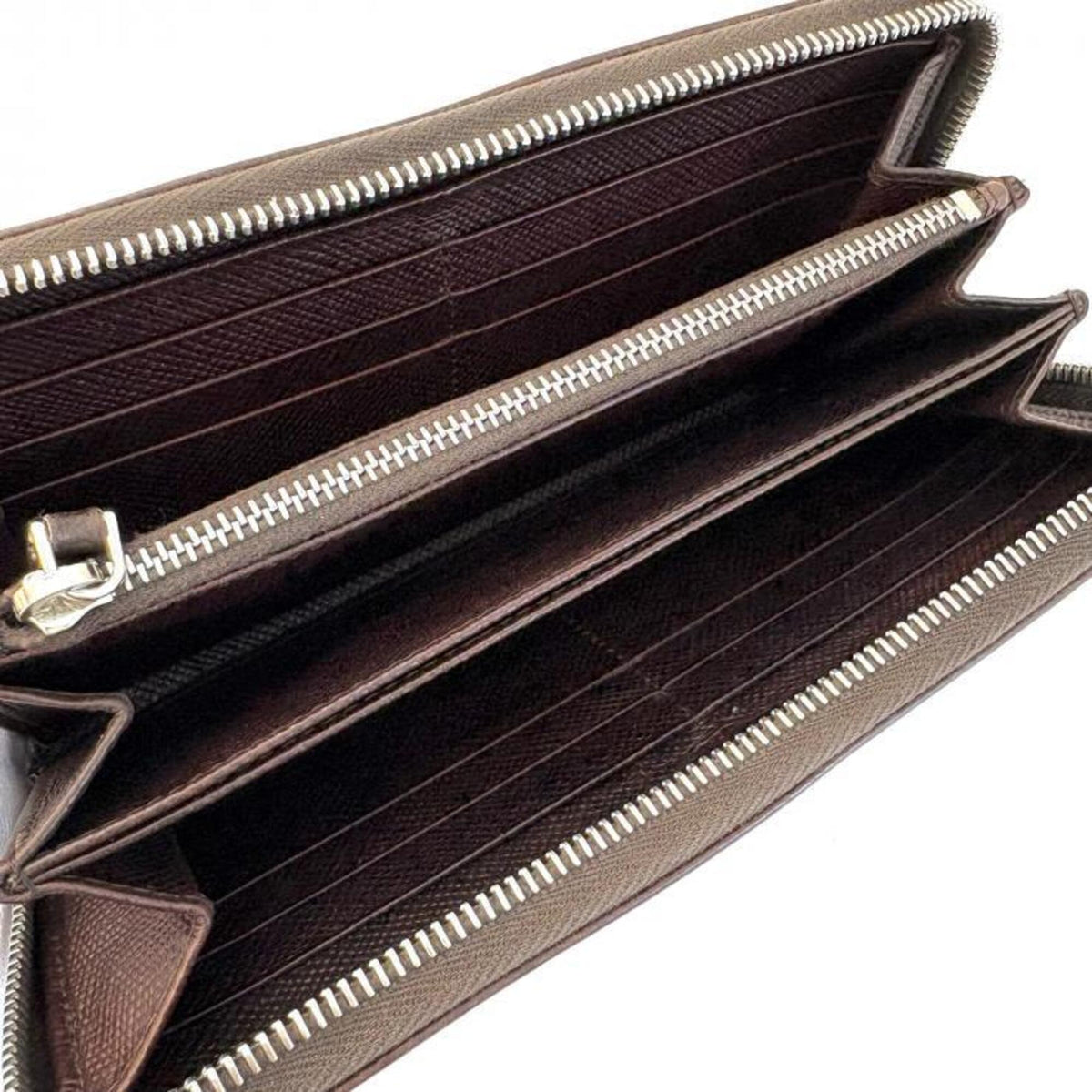 Prada Brown Saffiano Long Wallet (Bi-Fold) (Pre-Owned)
