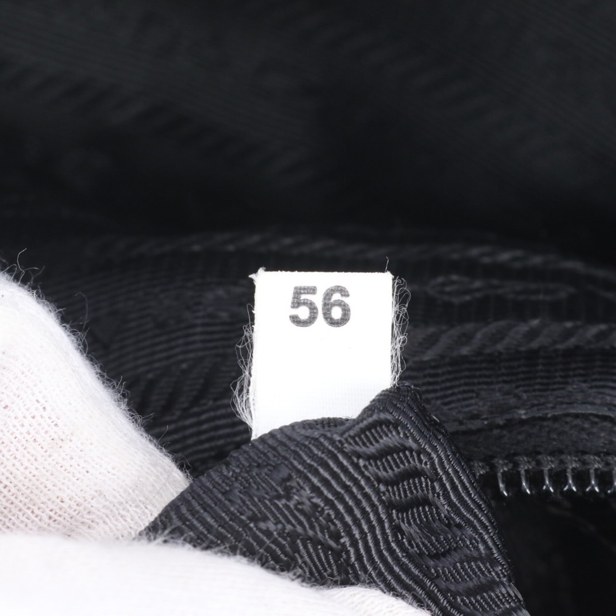 Prada Black White Leather Nylon Backpack Handbag (Pre-Owned)