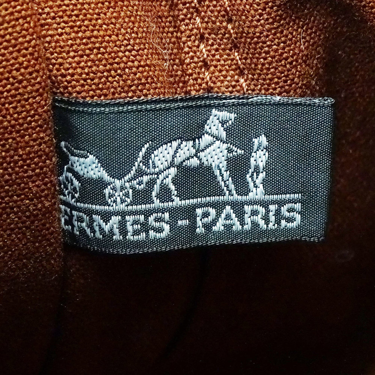 Hermes Brown Canvas Handbag Tote Bag (Pre-Owned)