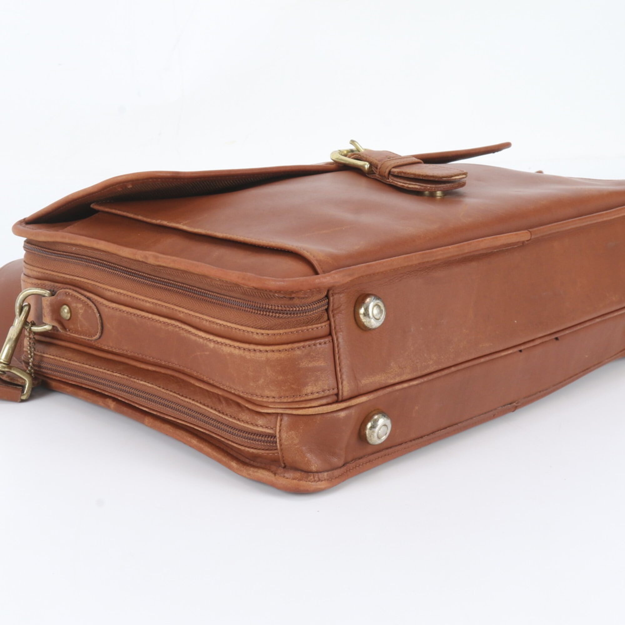 Coach Camel Leather Briefcase (Pre-Owned)
