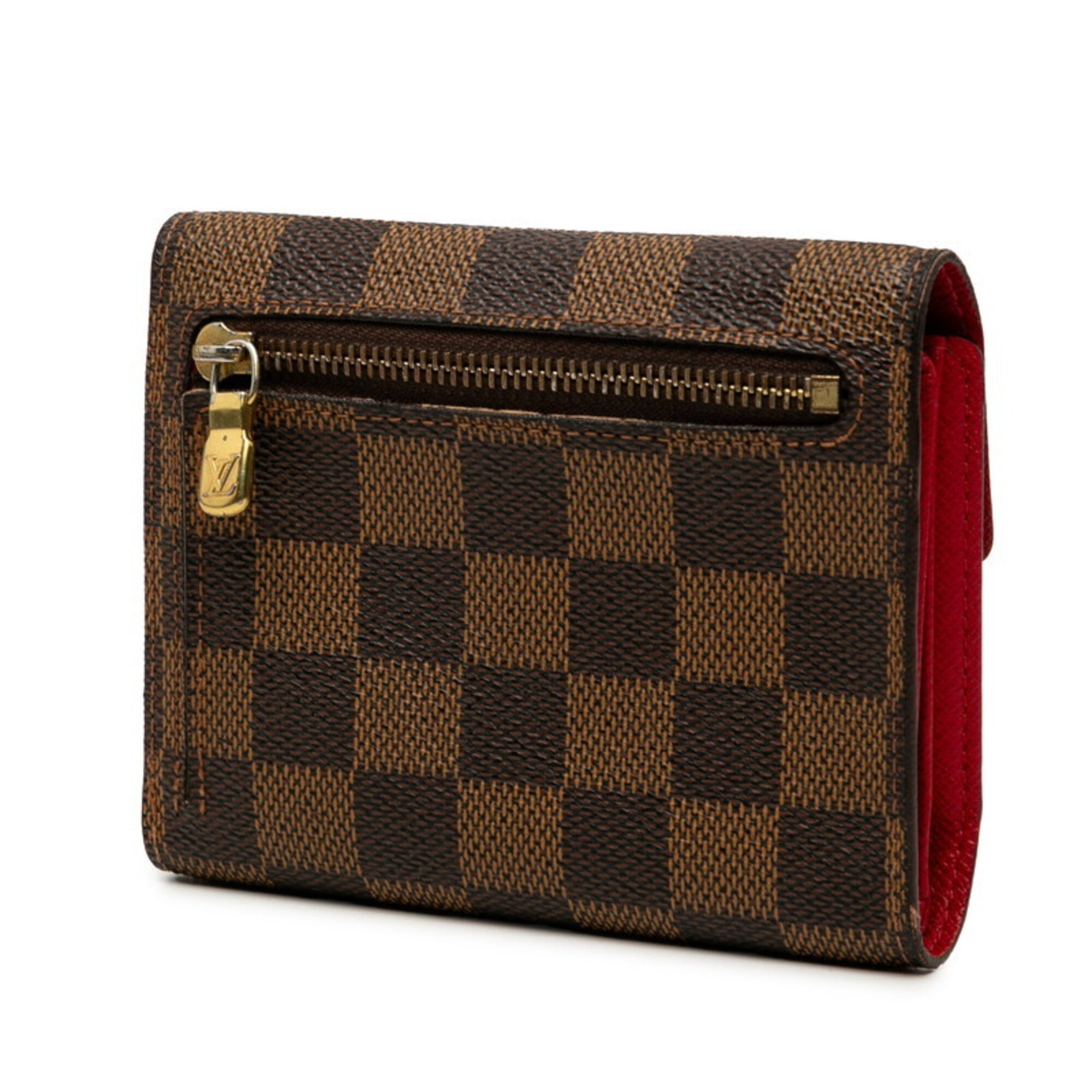 Louis Vuitton Brown Pvc Leather Wallet (Tri-Fold) (Pre-Owned)