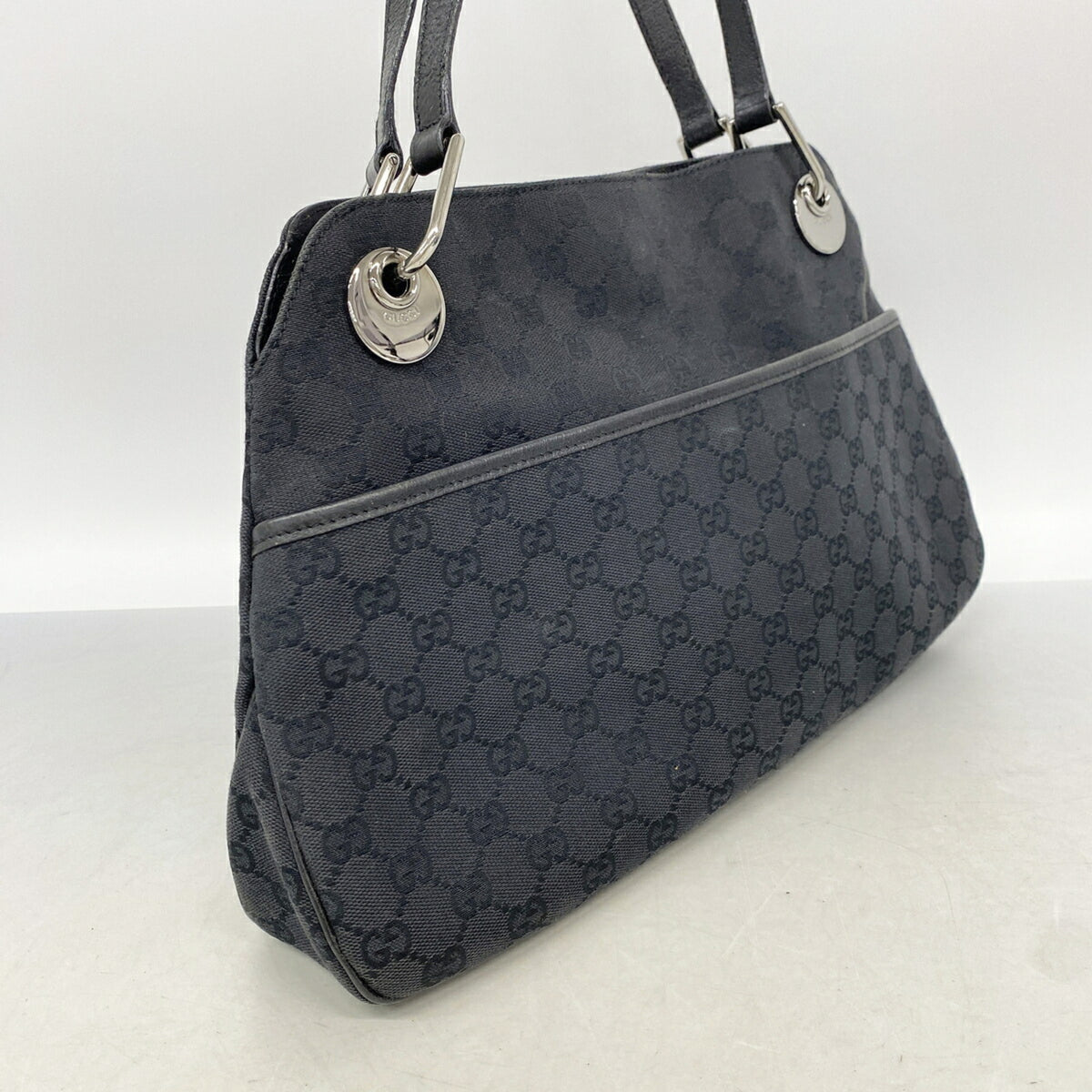 Gucci Black Canvas Handbag (Pre-Owned)