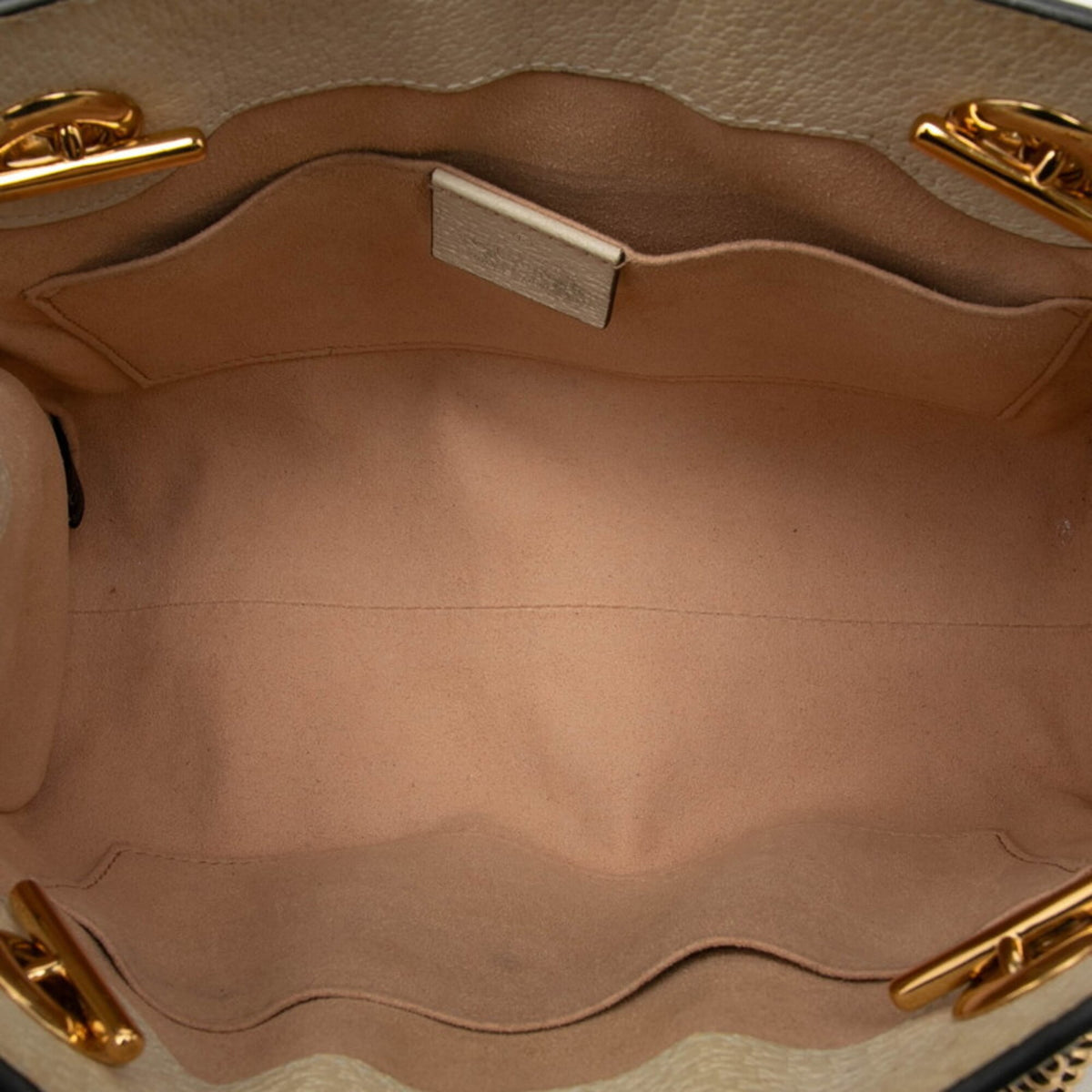 Gucci Flora Beige Multi-Color Pvc Leather Shoulder Bag Tote Bag (Pre-Owned)