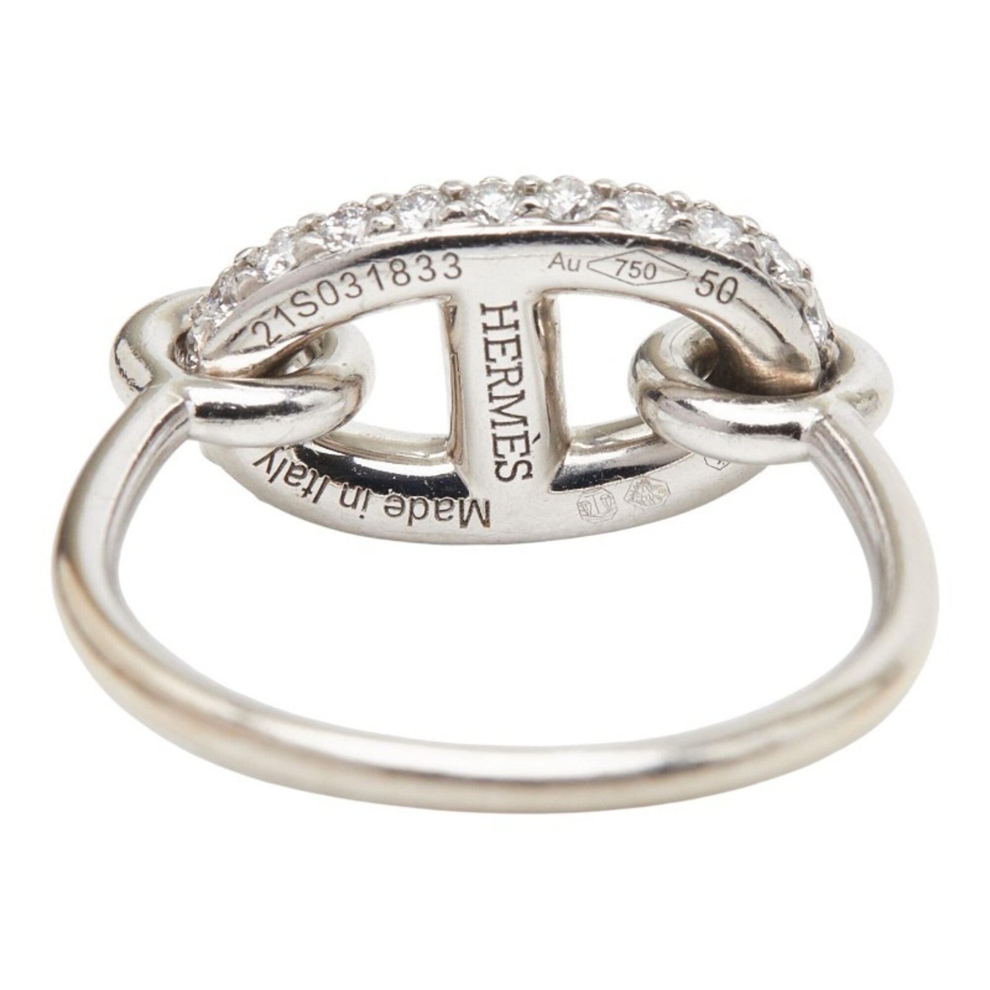 Hermes White Gold (18K) Band Ring (Pre-Owned)