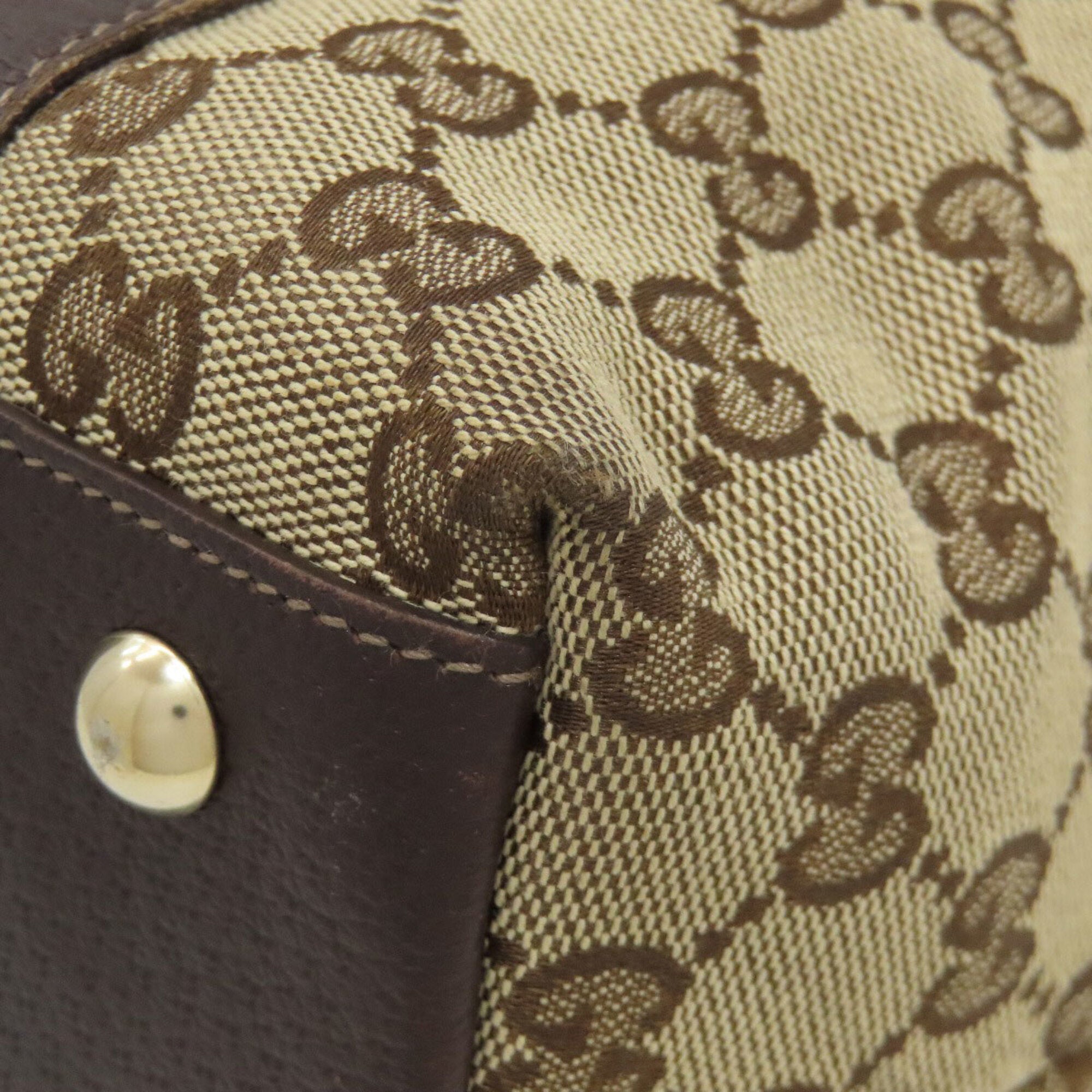 Gucci Brown Canvas Tote Bag (Pre-Owned)