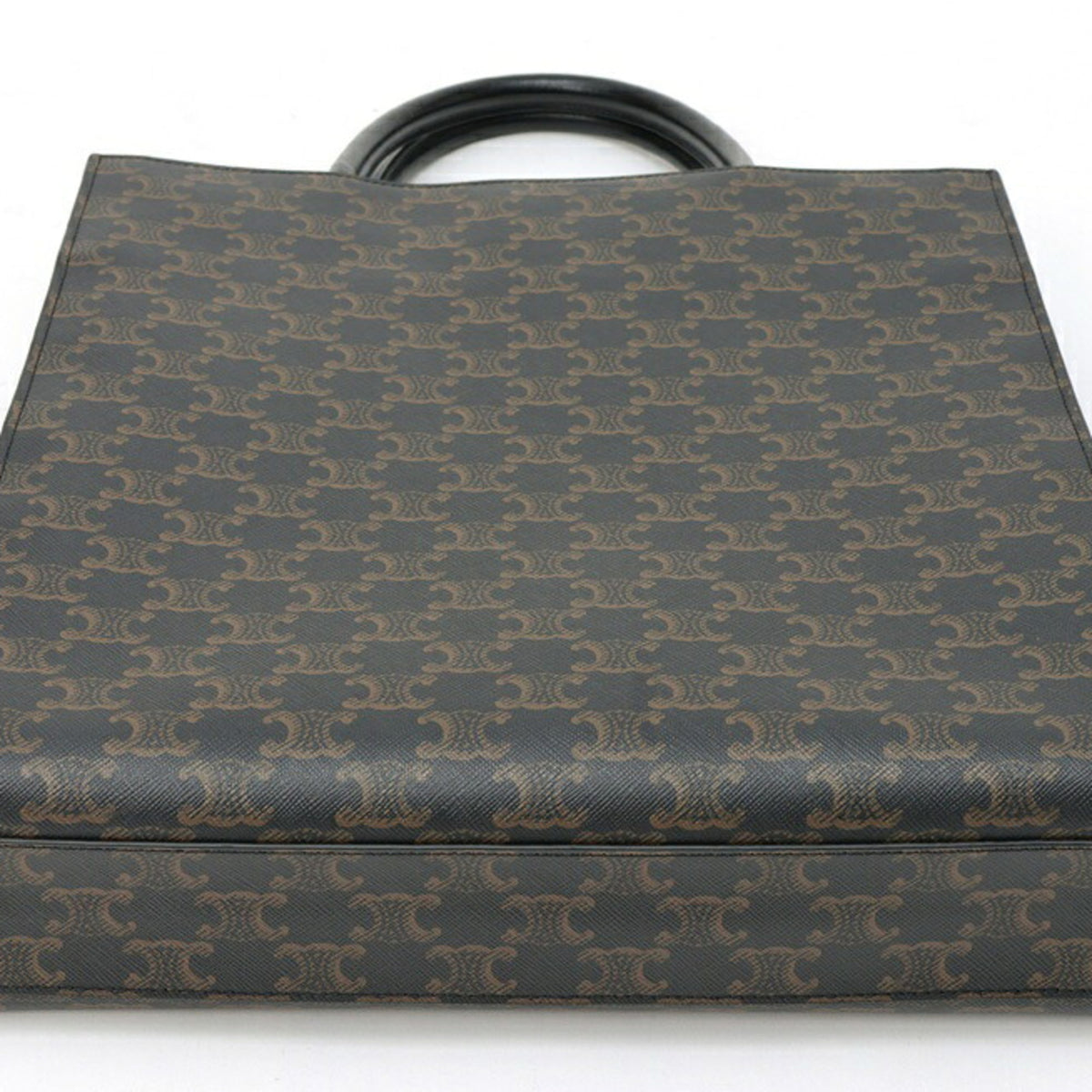 Celine Cabas Black Coated Canvas Leather Tote Bag (Pre-Owned)