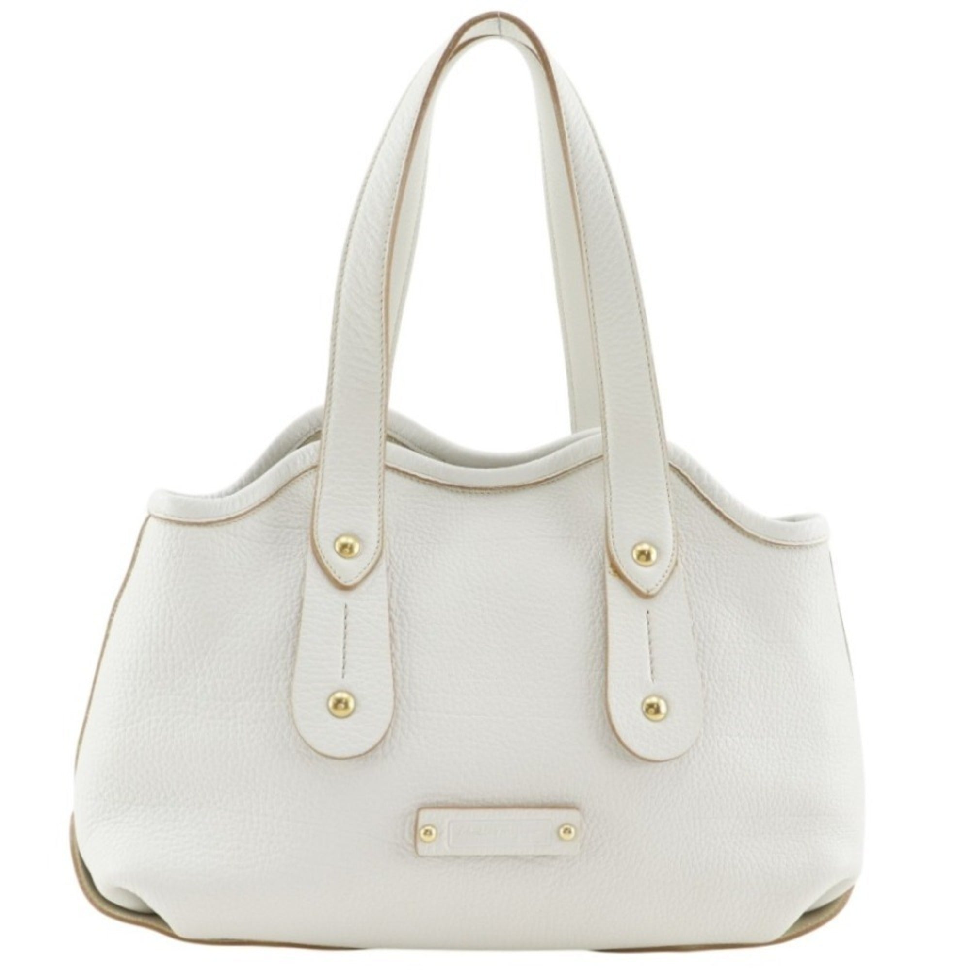 Salvatore Ferragamo White Leather Tote Bag (Pre-Owned)