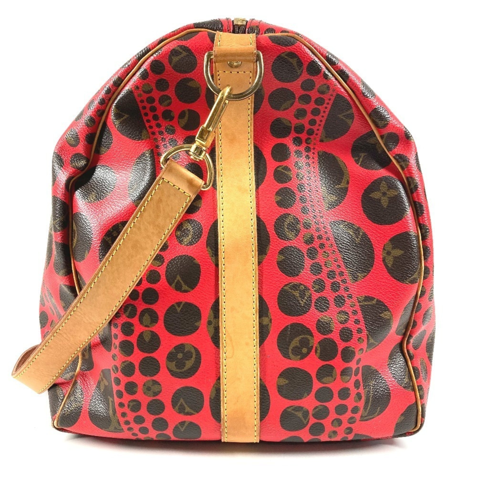 Louis Vuitton Red Color Monogram Canvas Boston Bag Shoulder Bag (Pre-Owned)
