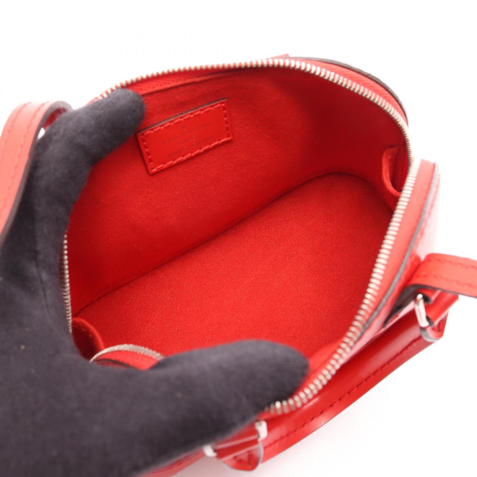 Louis Vuitton Coquelicots Red Color Leather Handbag Shoulder Bag (Pre-Owned)