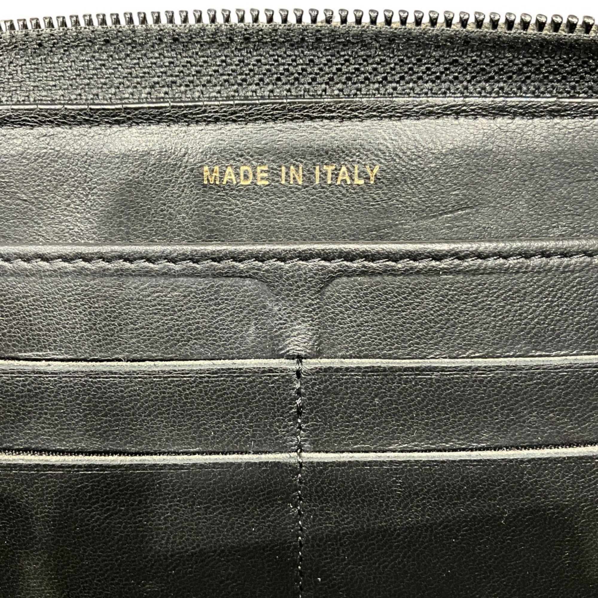 Chanel Black Leather Long Wallet (Bi-Fold) (Pre-Owned)