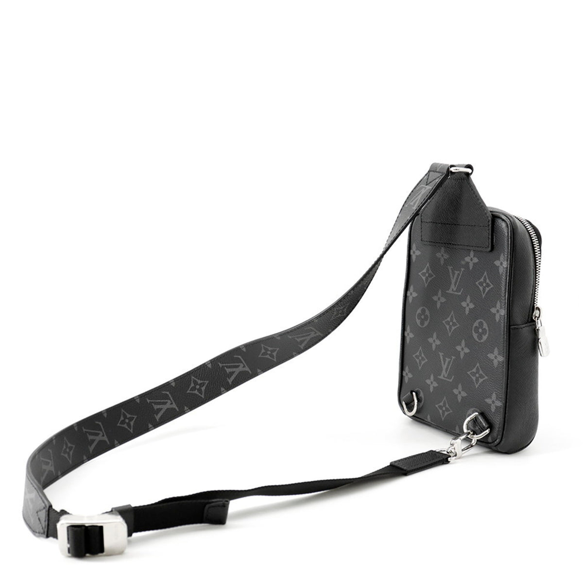 Louis Vuitton Monogram Eclipse Black Noir Taiga Leather Monogram Eclipse Handbag Sling Bag (Pre-Owned)