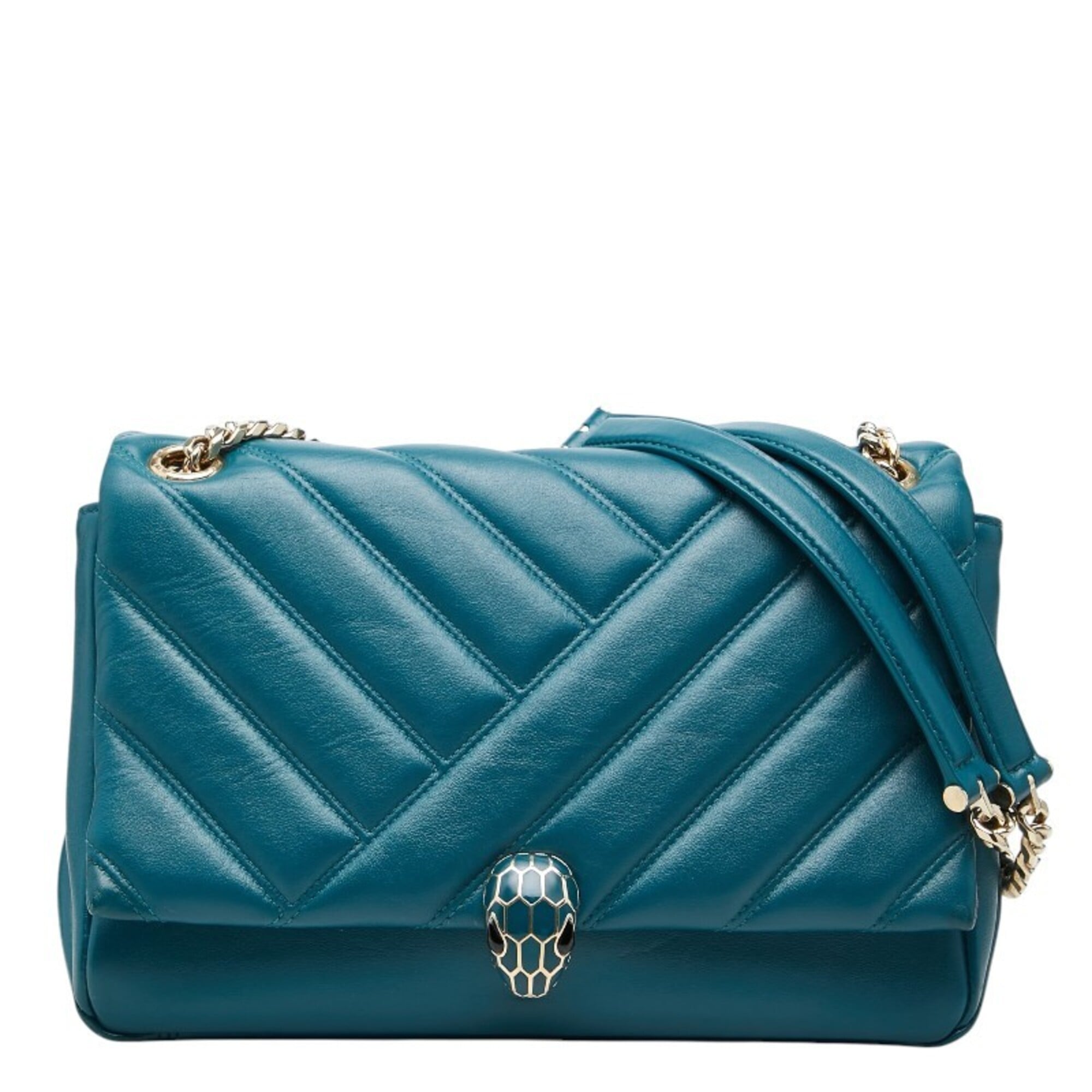 Bvlgari Green Leather Shoulder Bag (Pre-Owned)