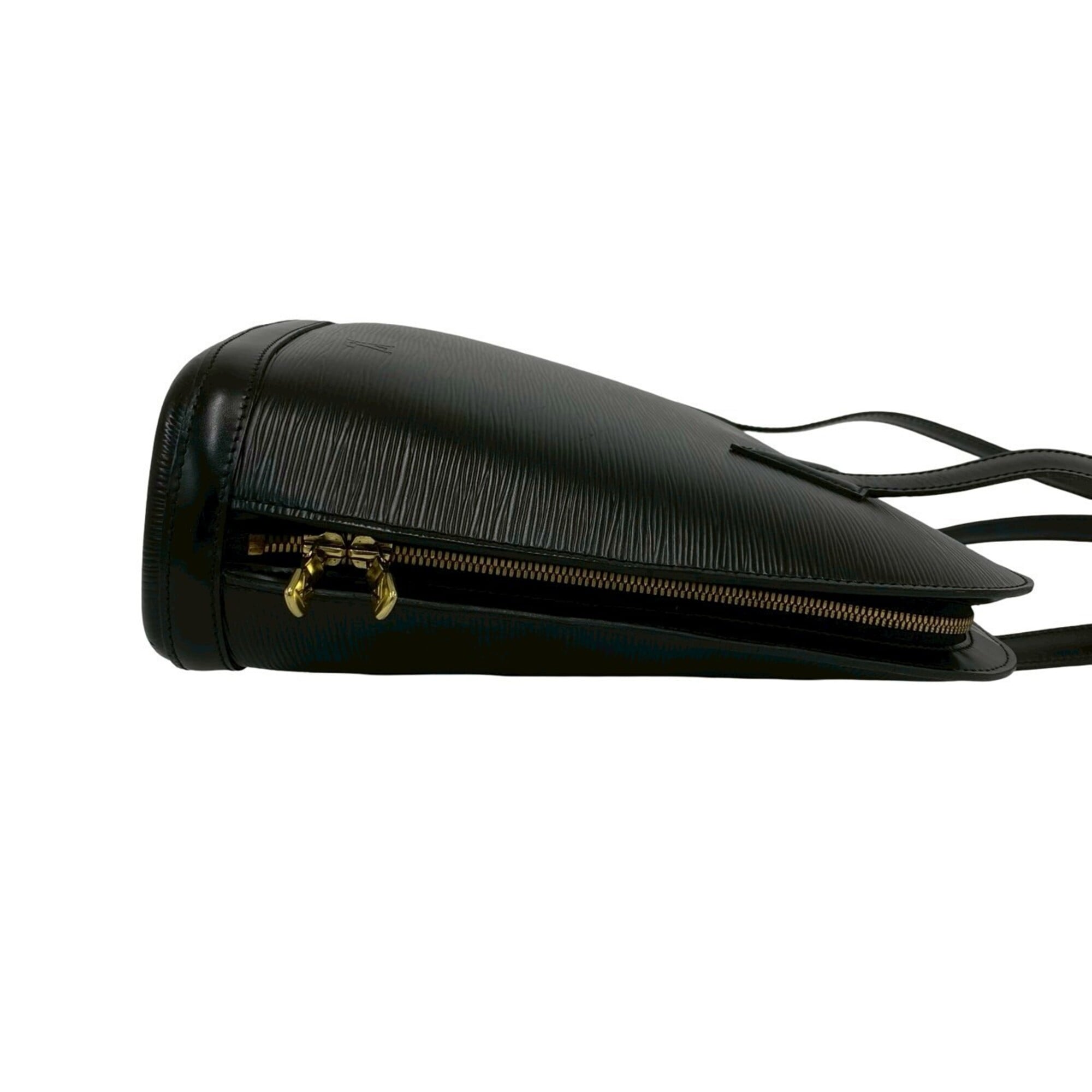 Louis Vuitton Black Leather Shoulder Bag Tote Bag (Pre-Owned)