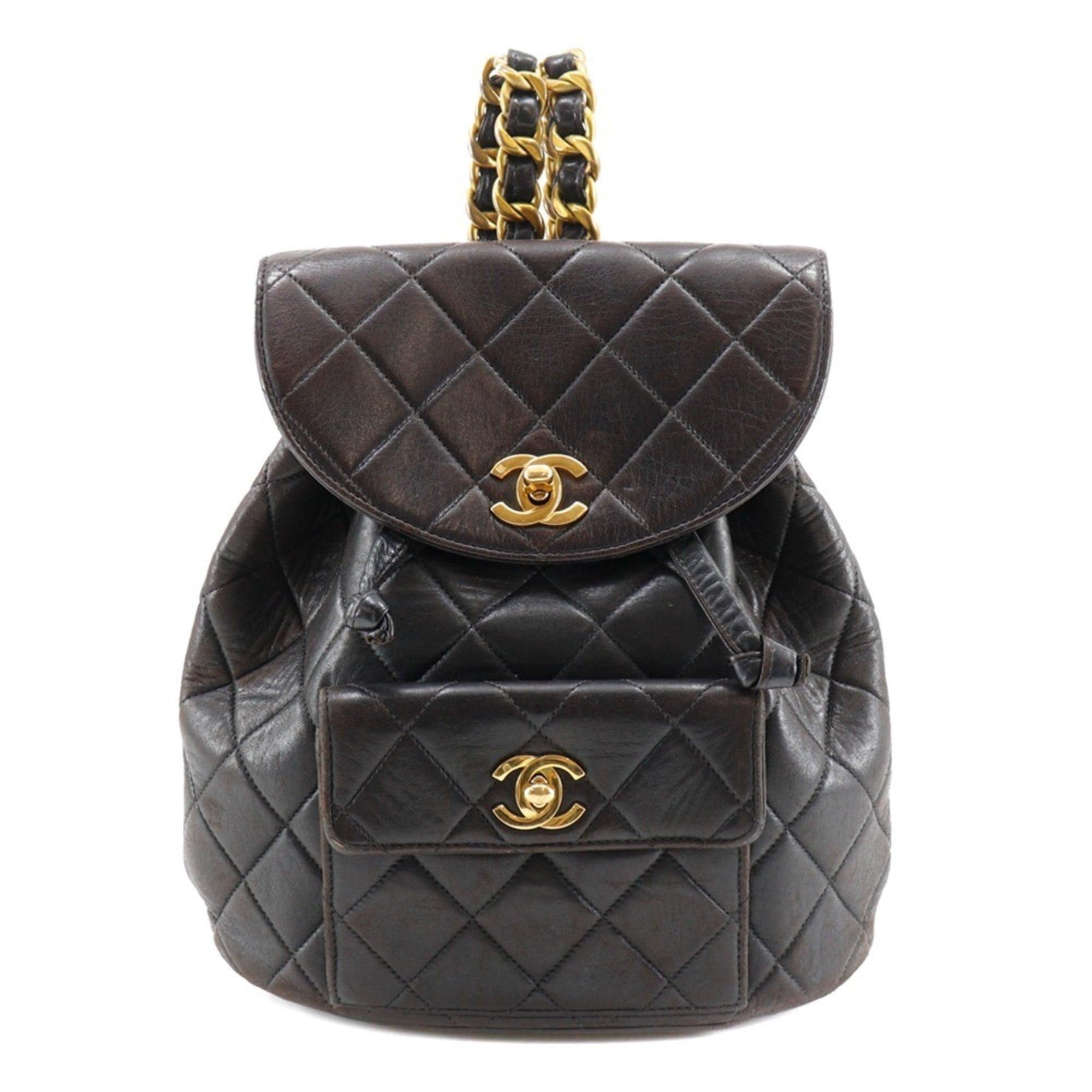 Chanel Black Leather Backpack (Pre-Owned)