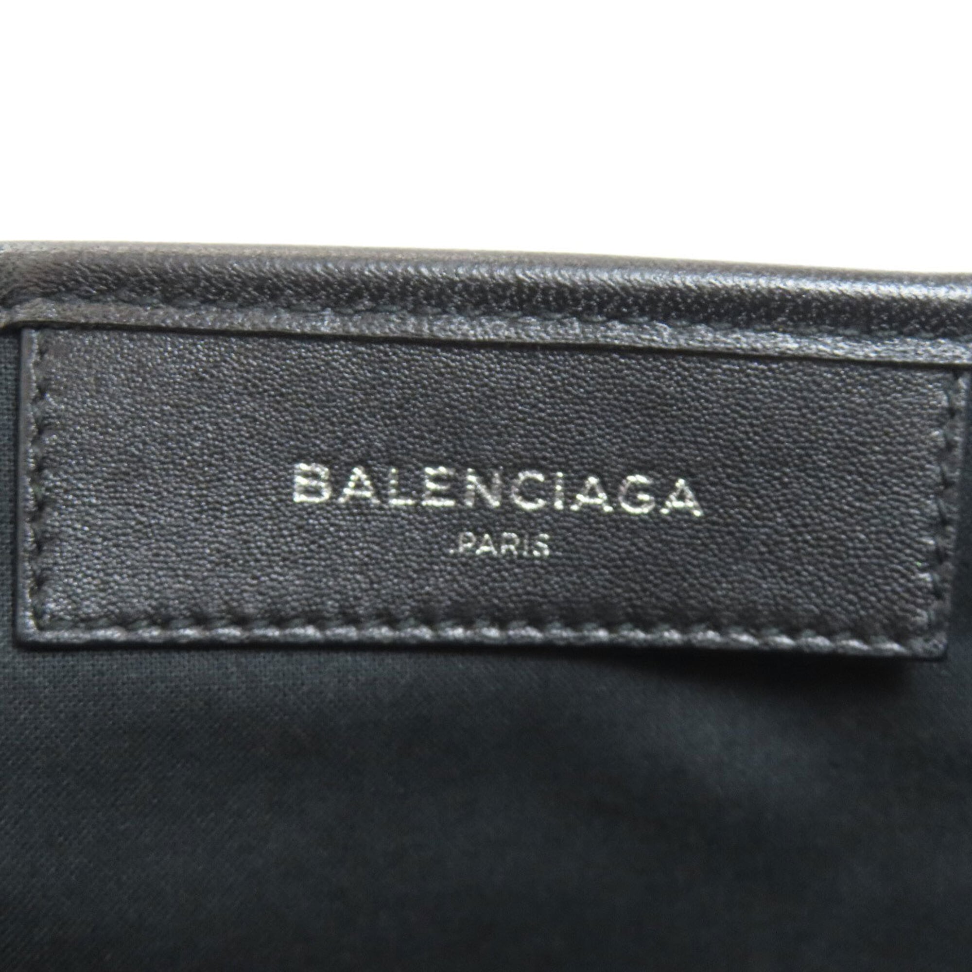Balenciaga Black Leather Pouch Tote Bag (Pre-Owned)