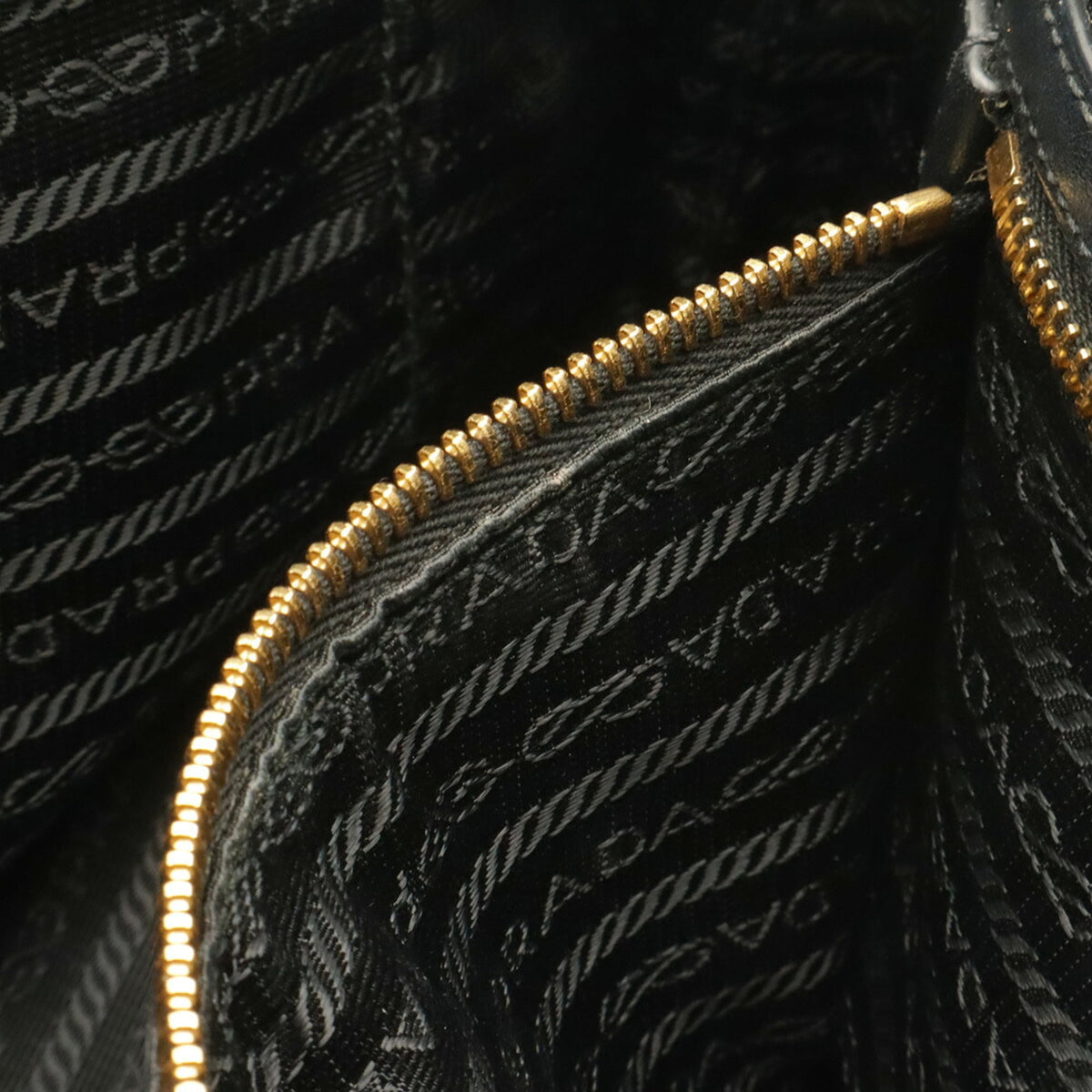 Prada Black Nero Canvas Leather Handbag Tote Bag (Pre-Owned)