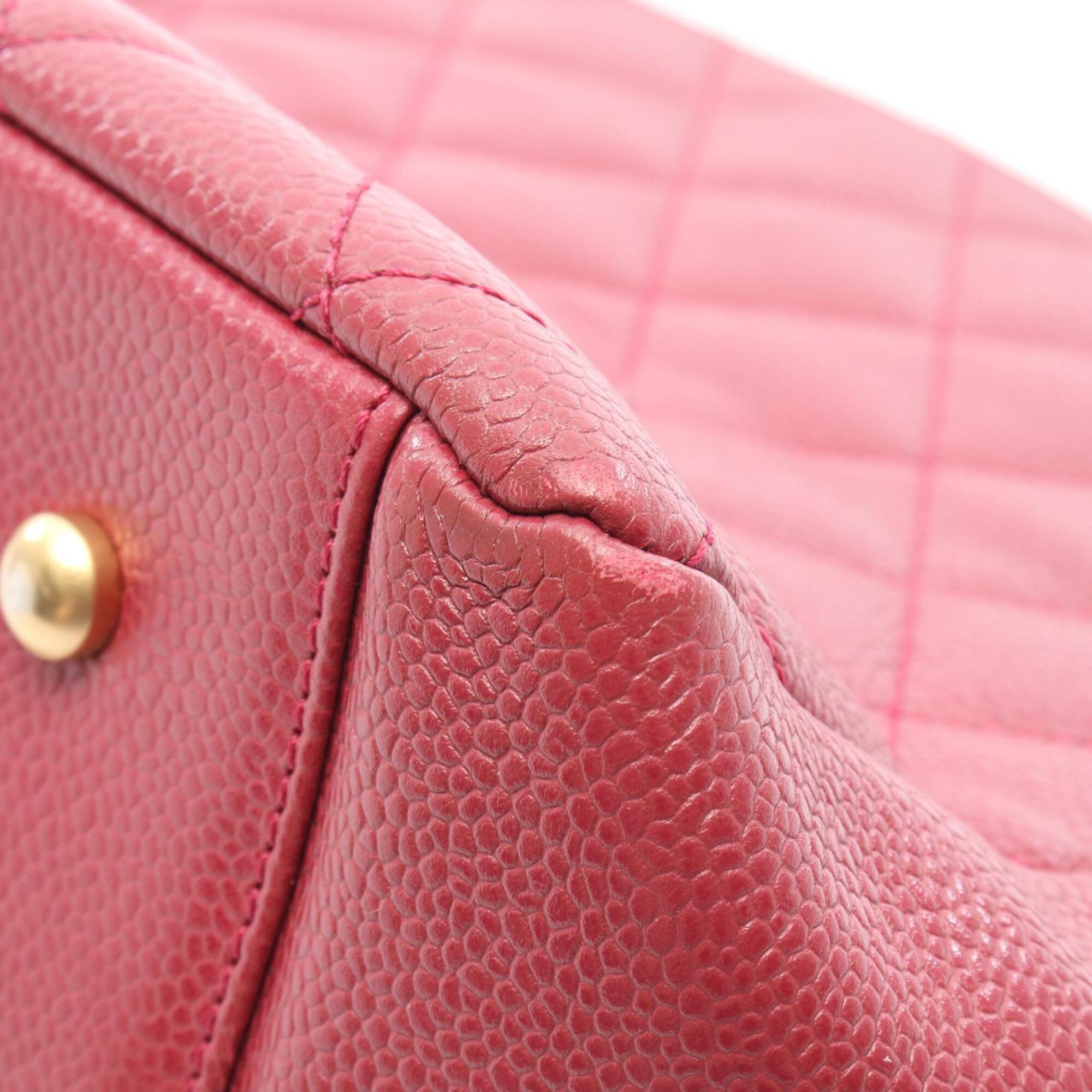 Chanel Pink Grained Calfskin Handbag (Pre-Owned)