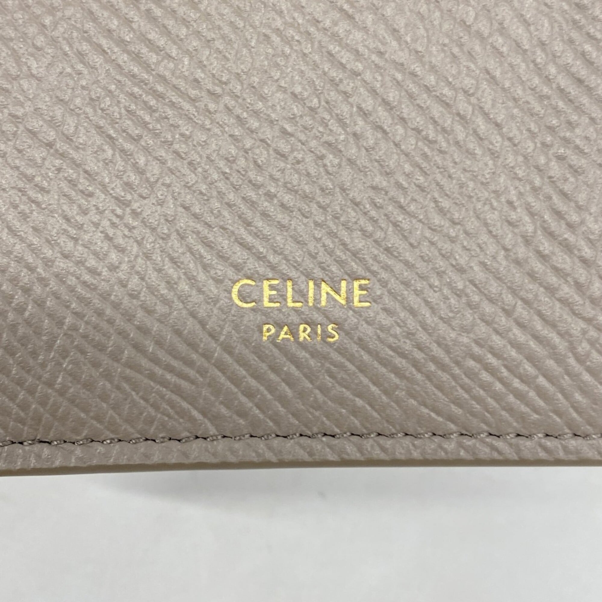 Celine Grayish Leather Wallet (Bi-Fold) (Pre-Owned)