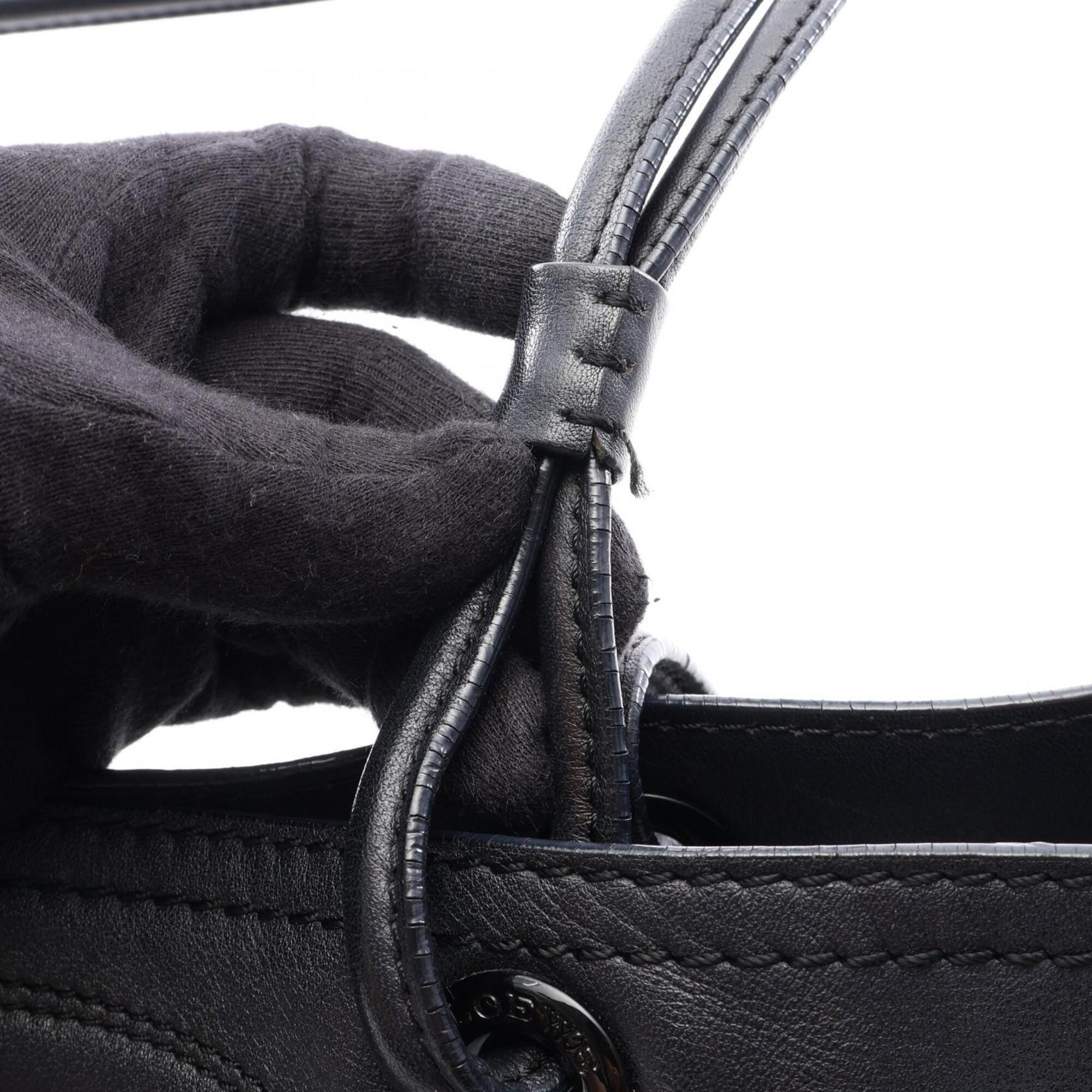 Loewe Black Leather Handbag Tote Bag (Pre-Owned)