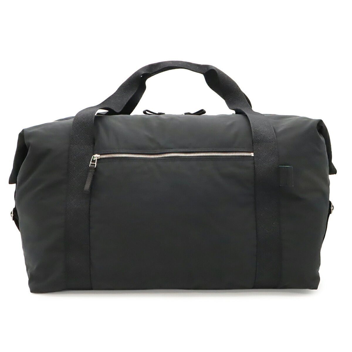 Bottega Veneta Black Green Nylon Boston Bag Shoulder Bag (Pre-Owned)