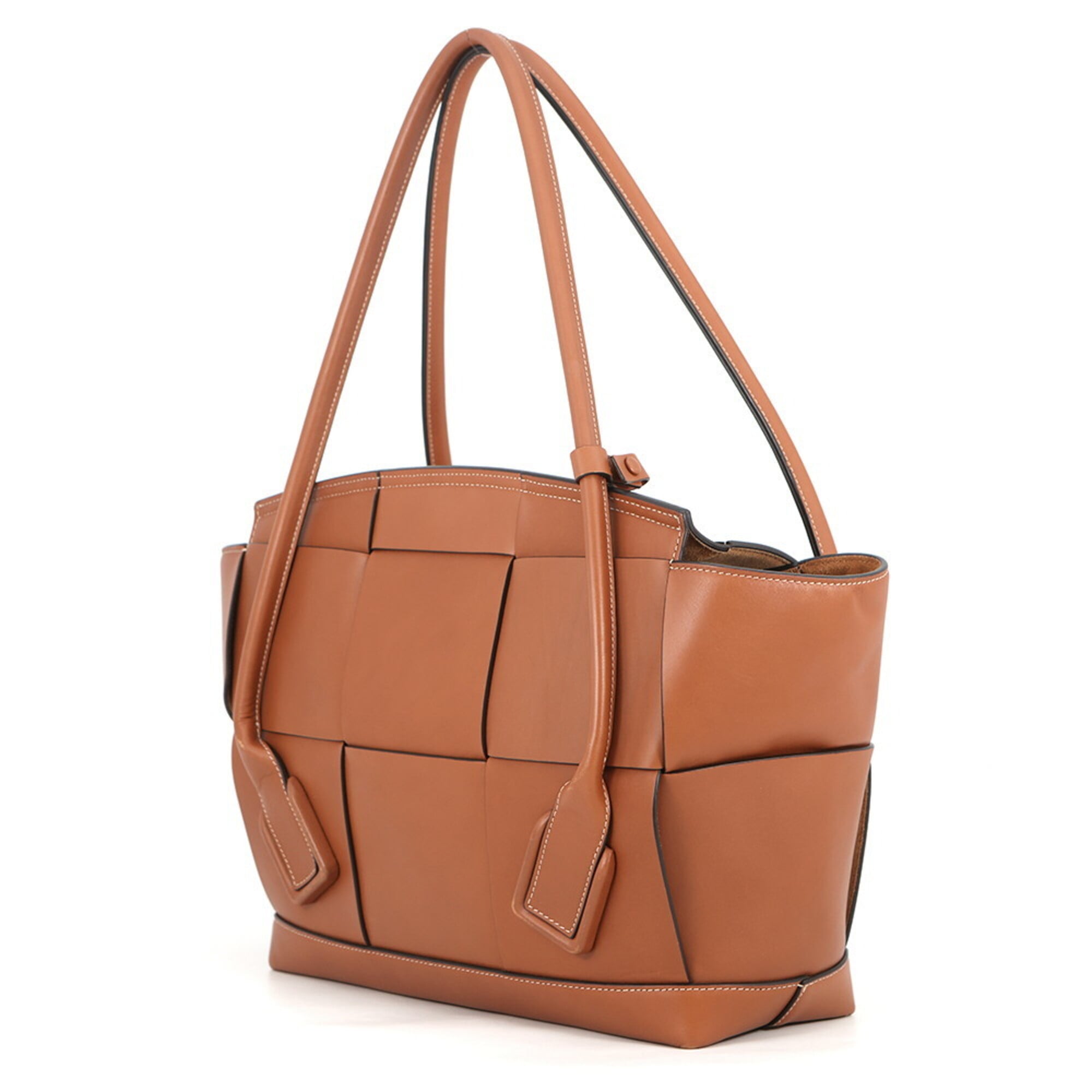 Bottega Veneta Brown Intrecciato Handbag Tote Bag (Pre-Owned)