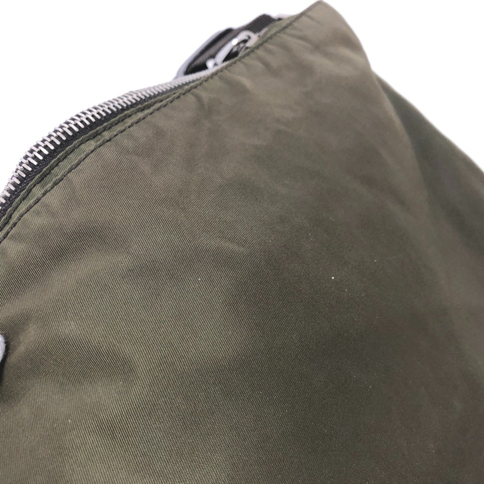Prada Khaki Nylon Shoulder Bag (Pre-Owned)