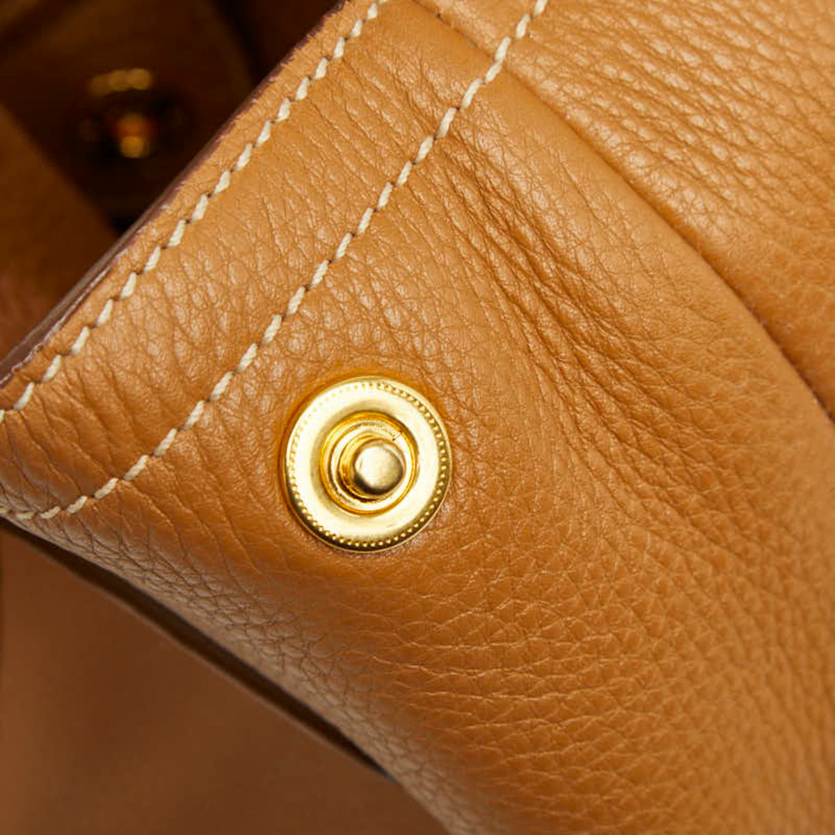 Prada Camel Leather Shoulder Bag Tote Bag (Pre-Owned)