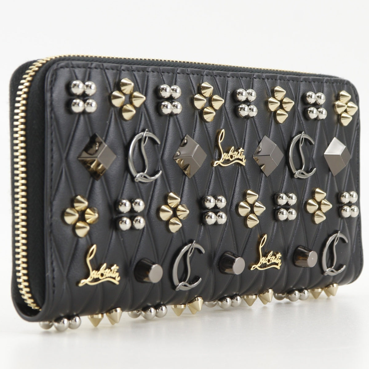 Christian Louboutin Black Leather Long Wallet (Bi-Fold) (Pre-Owned)