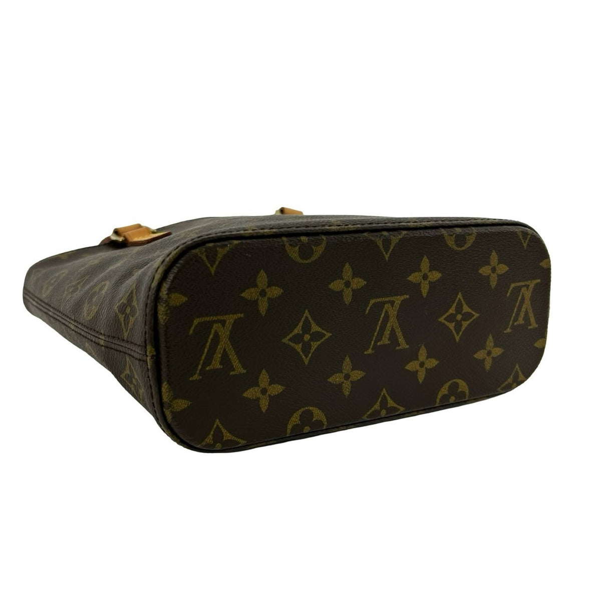 Louis Vuitton Brown Leather Pvc Handbag Tote Bag (Pre-Owned)