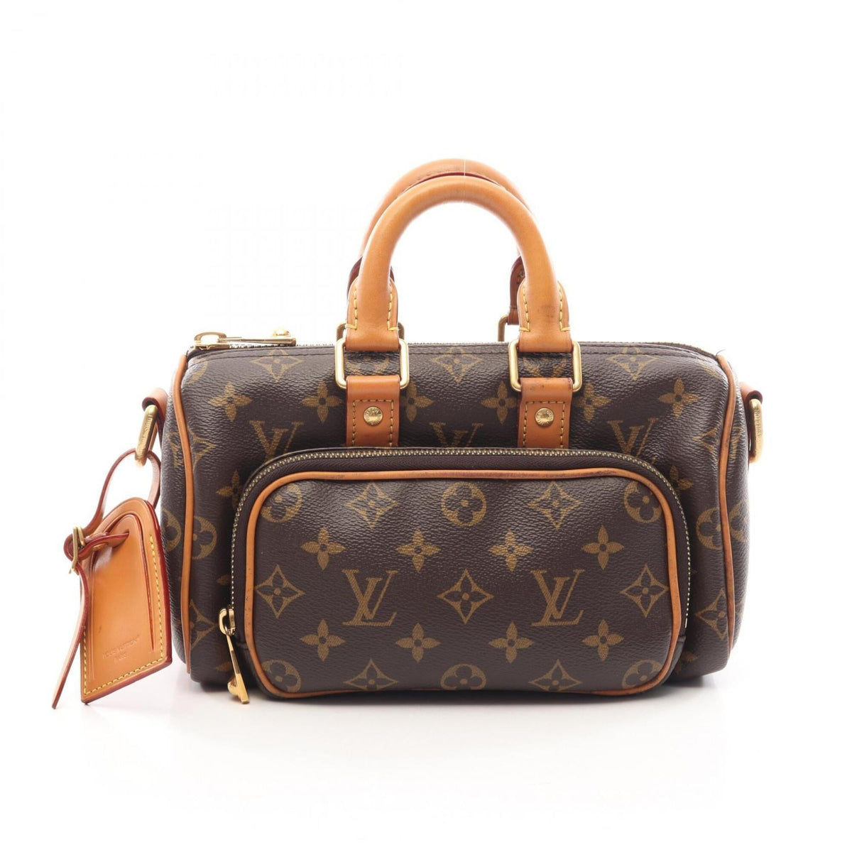 Louis Vuitton Brown Pvc Coated Canvas Leather Handbag (Pre-Owned)