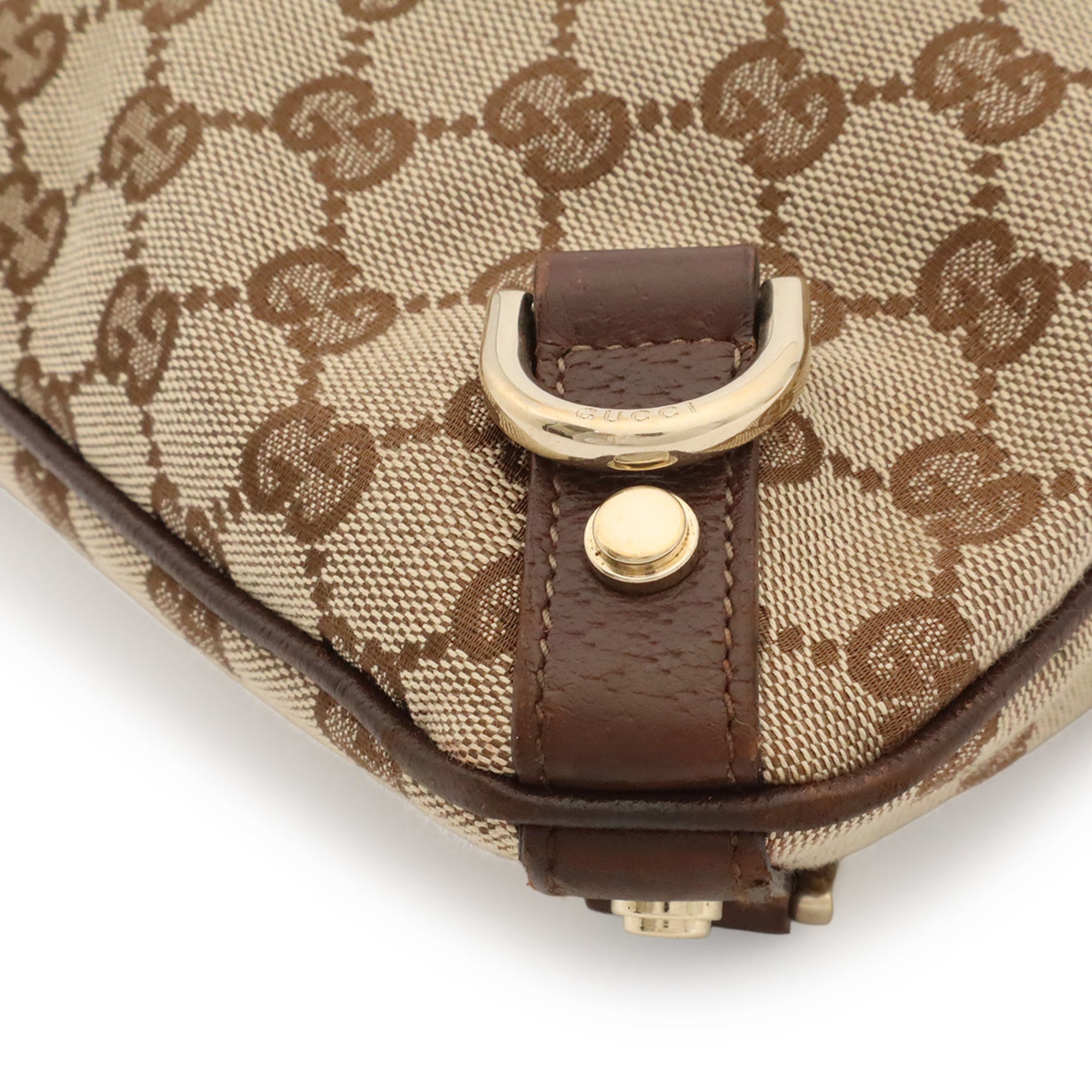 Gucci Beige Brown Brown Khaki Gg Canvas Shoulder Bag (Pre-Owned)