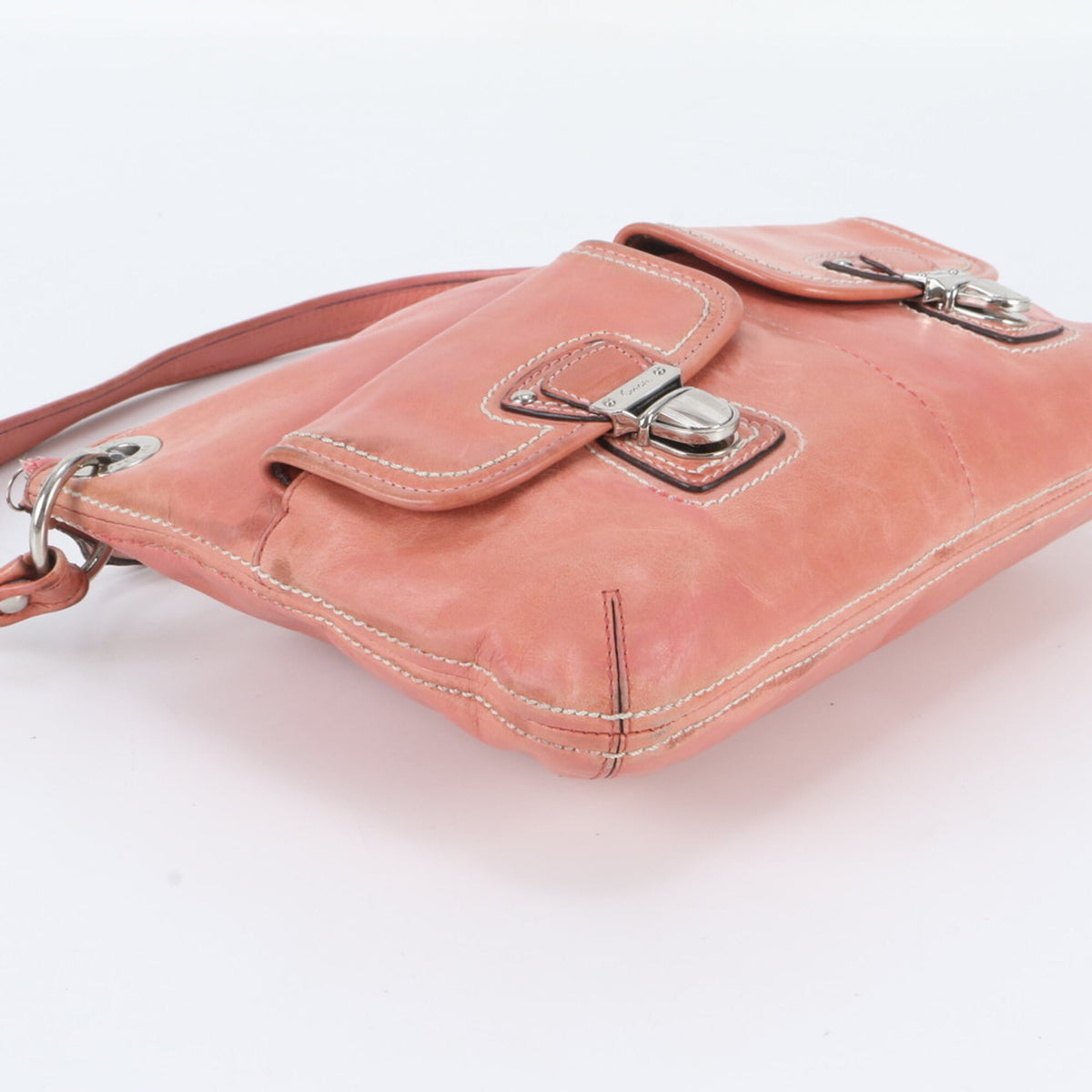 Coach Pink Leather Handbag Shoulder Bag Tote Bag (Pre-Owned)