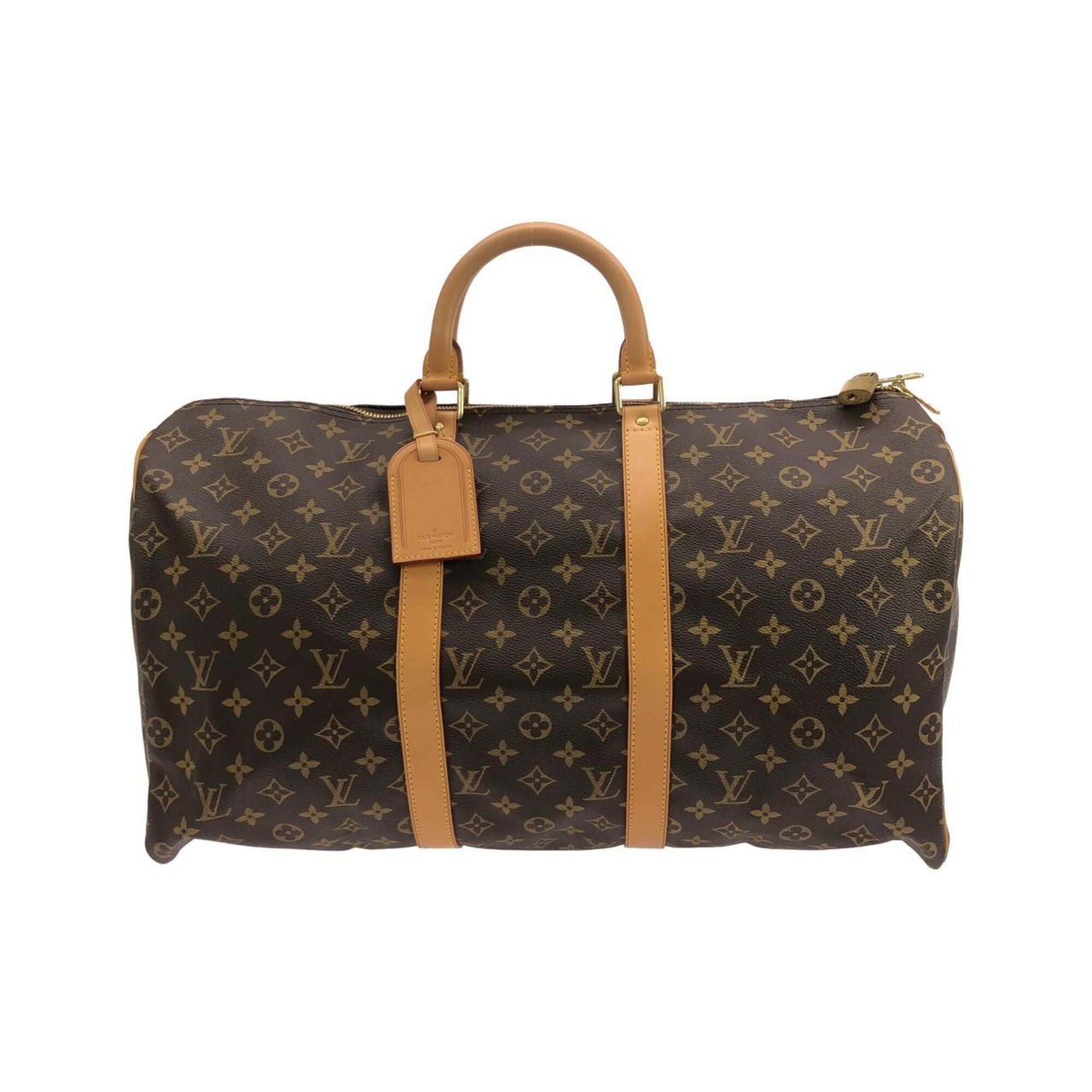 Louis Vuitton Marron Coated Canvas Boston Bag (Pre-Owned)