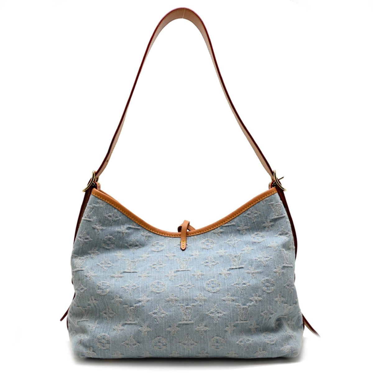 Louis Vuitton Blue Monogram Denim Leather Shoulder Bag (Pre-Owned)