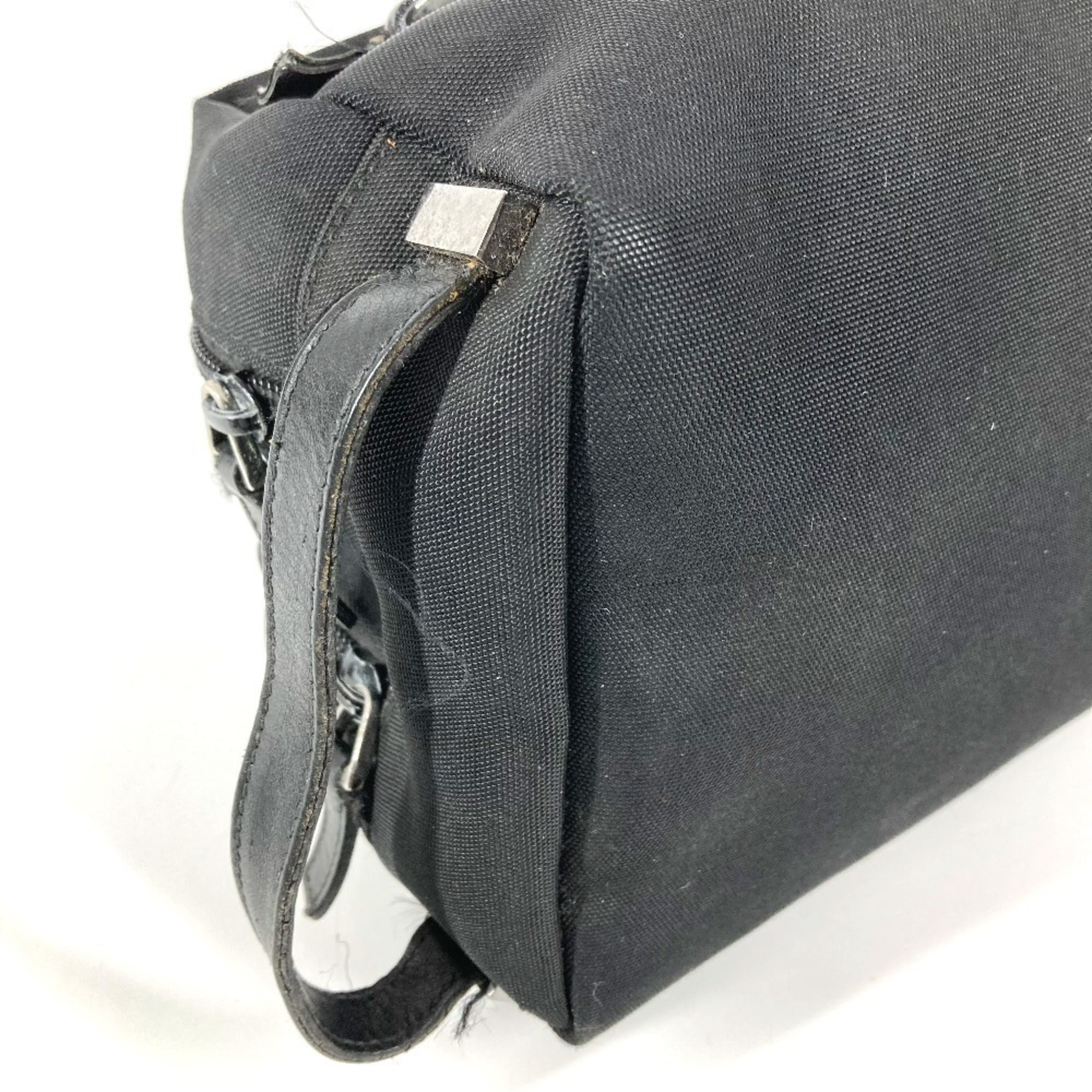 Gucci Black Canvas Leather Clutch Bag Pouch (Pre-Owned)