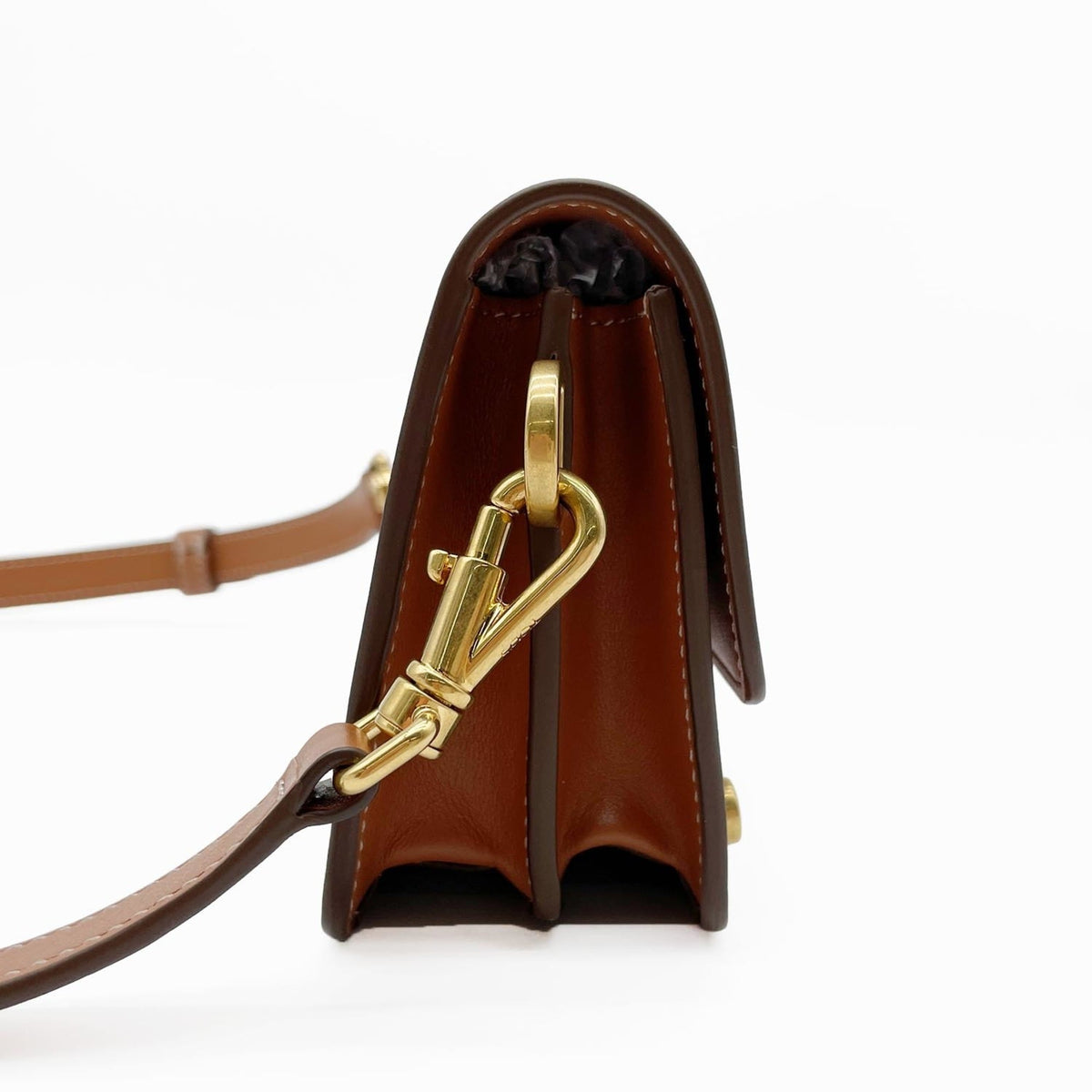 Tod's Brown Gold Leather Pochette Shoulder Bag (Pre-Owned)