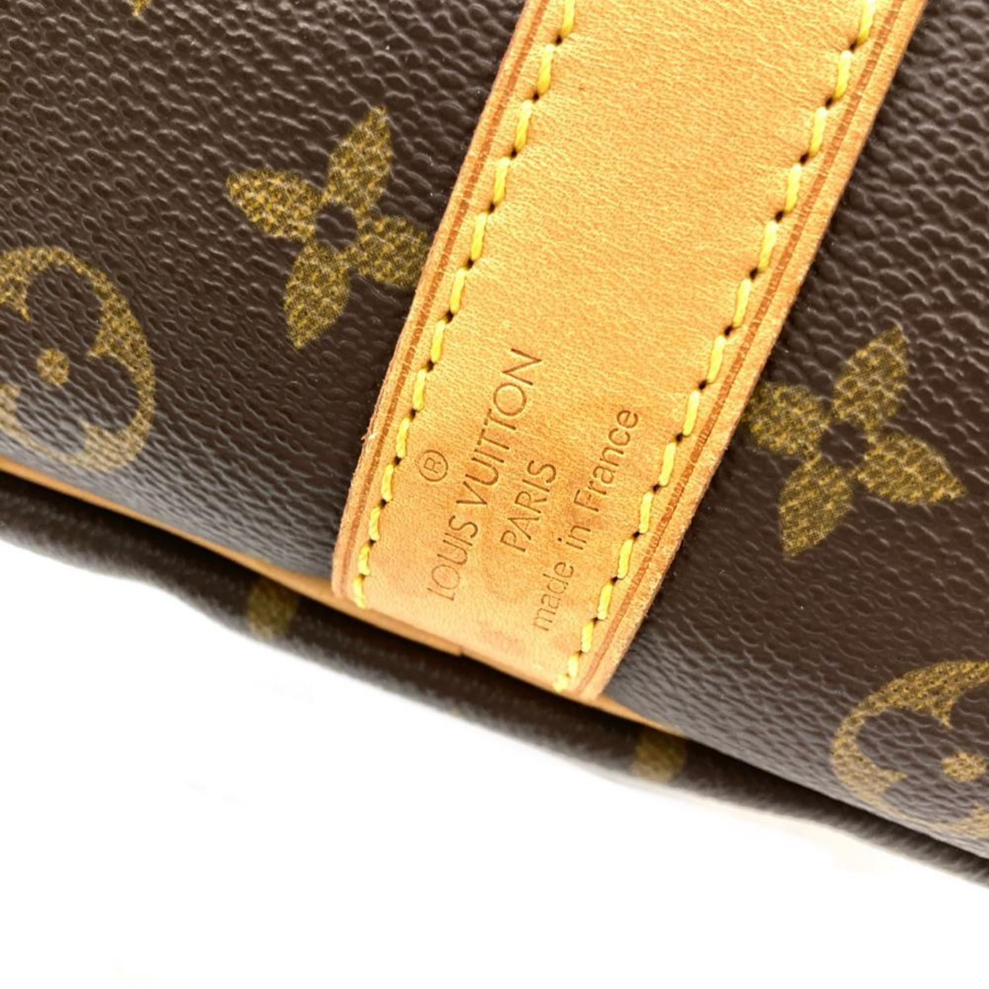 Louis Vuitton Monogram Brown Monogram Leather Boston Bag (Pre-Owned)
