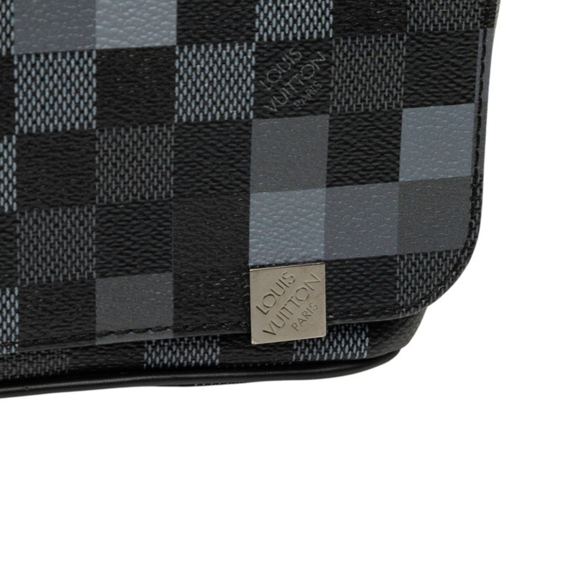 Louis Vuitton Damier Graphite Black Gray Pvc Leather Shoulder Bag (Pre-Owned)