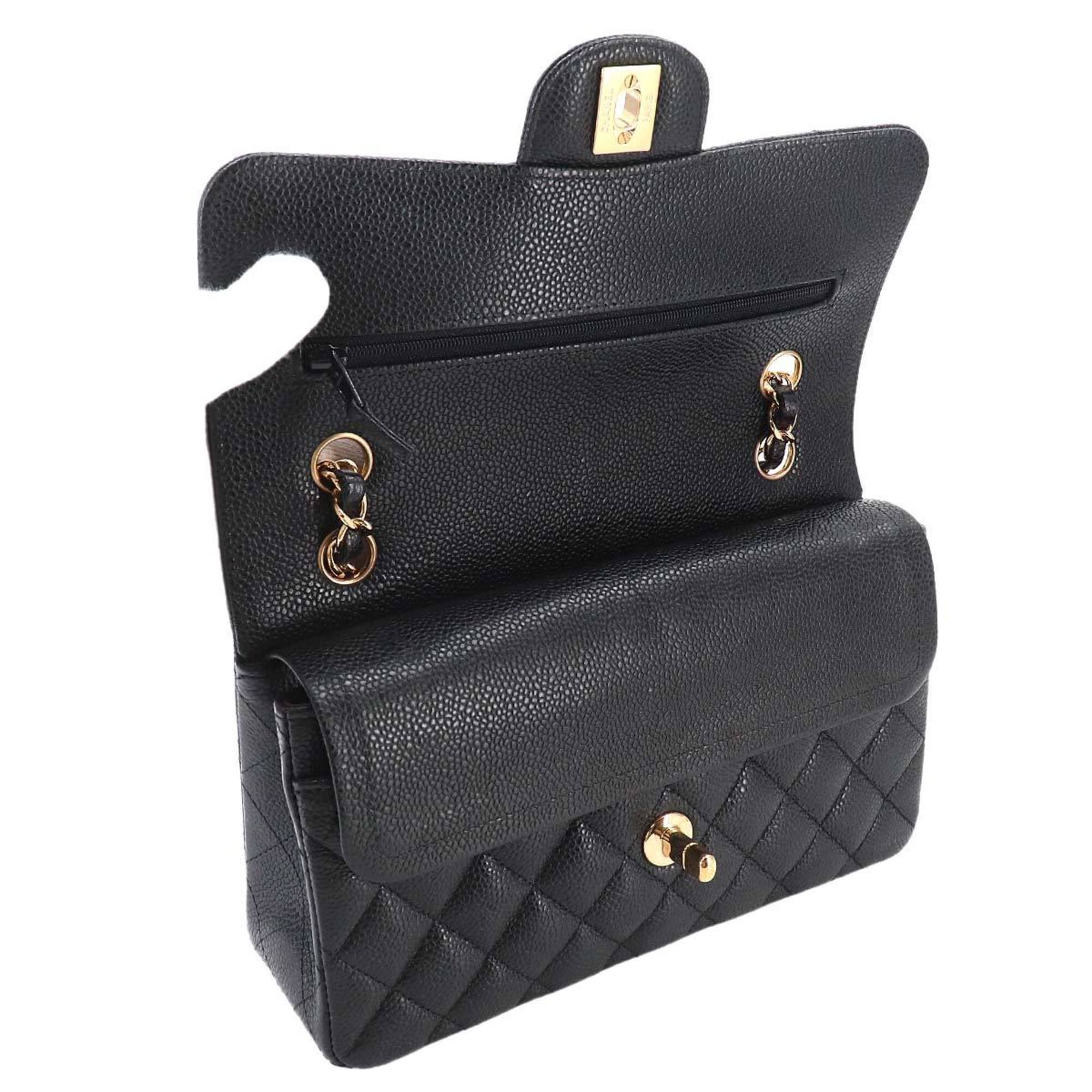 Chanel Matelasse Black Grained Calfskin Handbag Shoulder Bag (Pre-Owned)