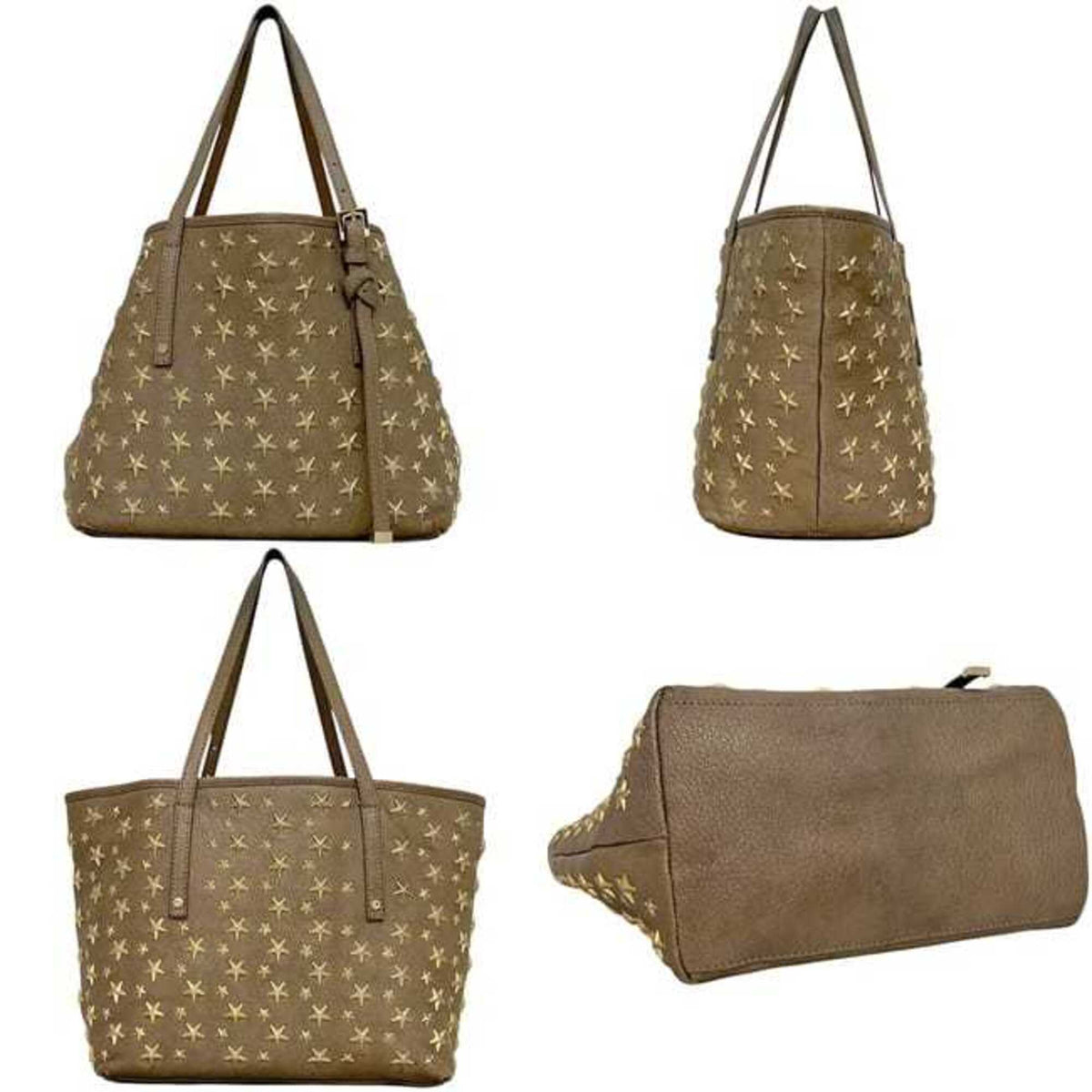 Jimmy Choo Beige Leather Tote Bag (Pre-Owned)