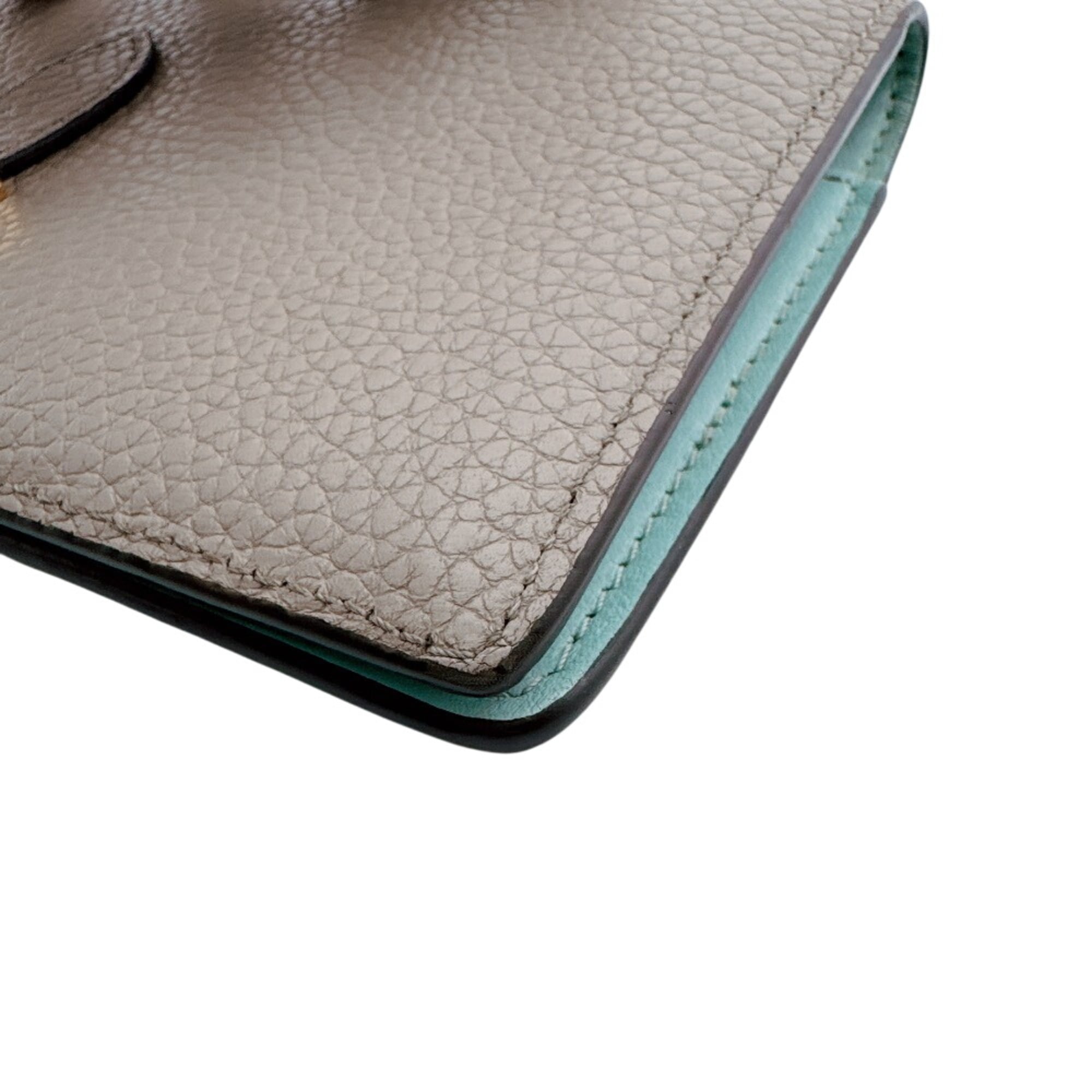 Louis Vuitton Taurillon Beige Leather Long Wallet (Bi-Fold) (Pre-Owned)