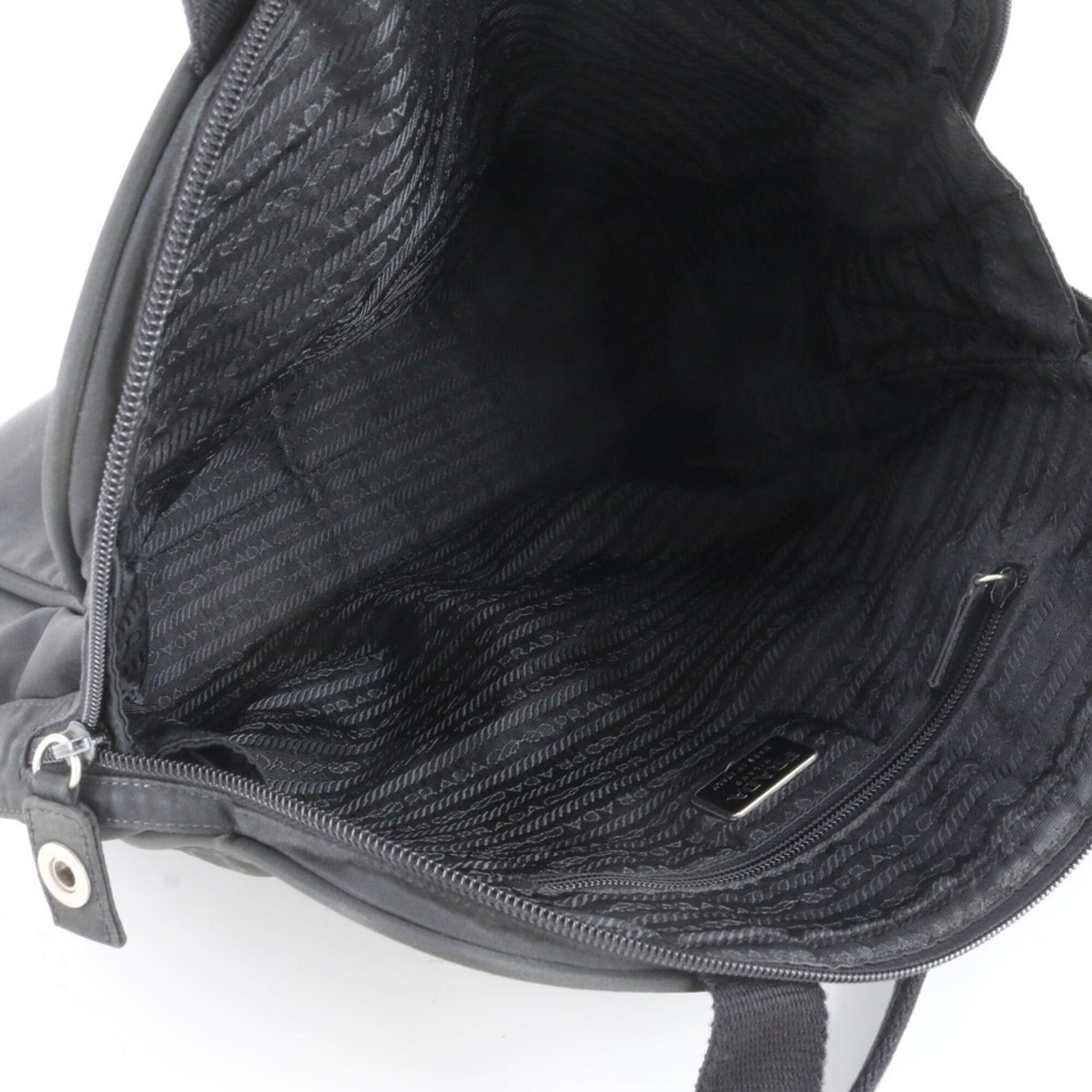 Prada Black Nylon Leather Briefcase Tote Bag (Pre-Owned)