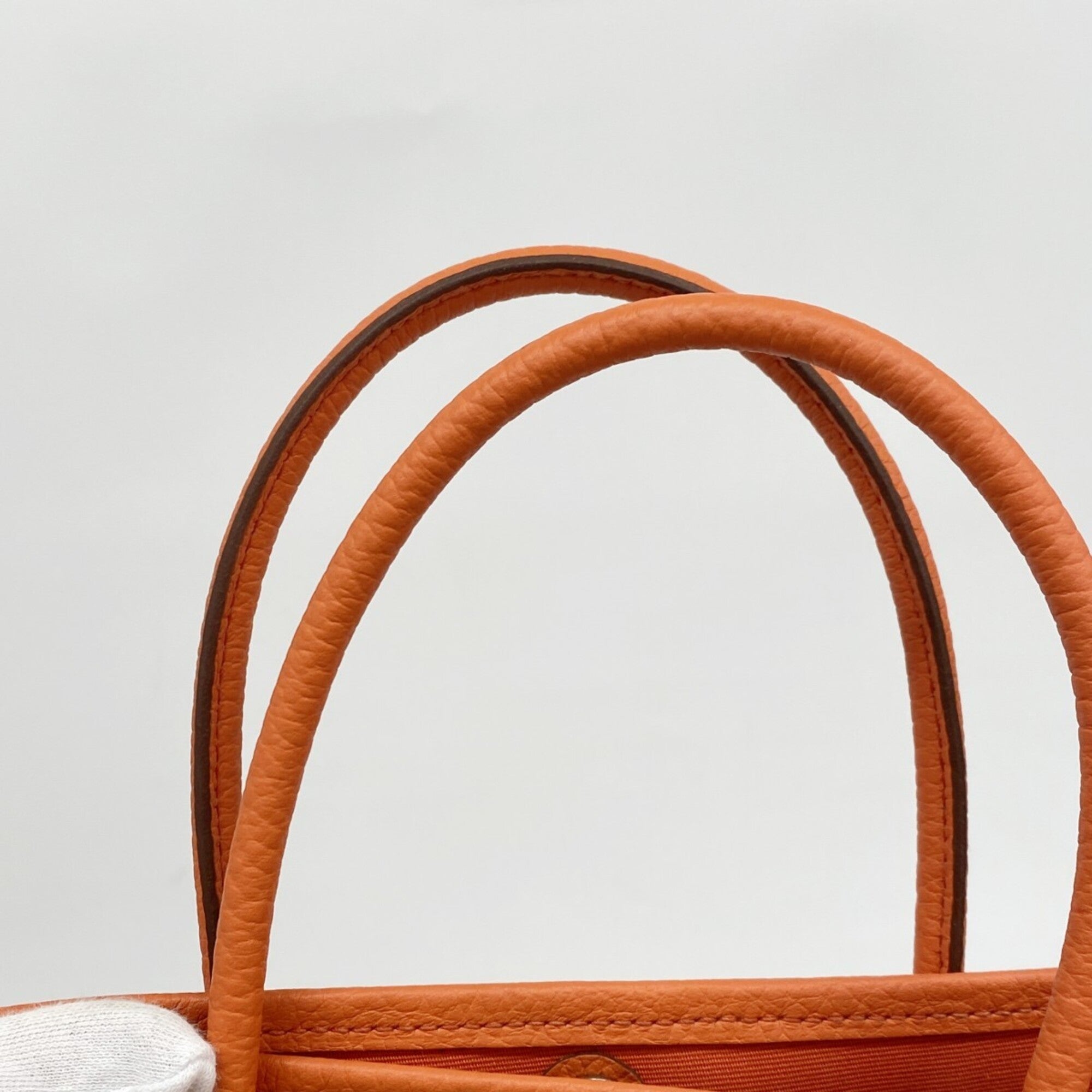 Hermes Capucine Orange Toile Officier Tote Bag (Pre-Owned)