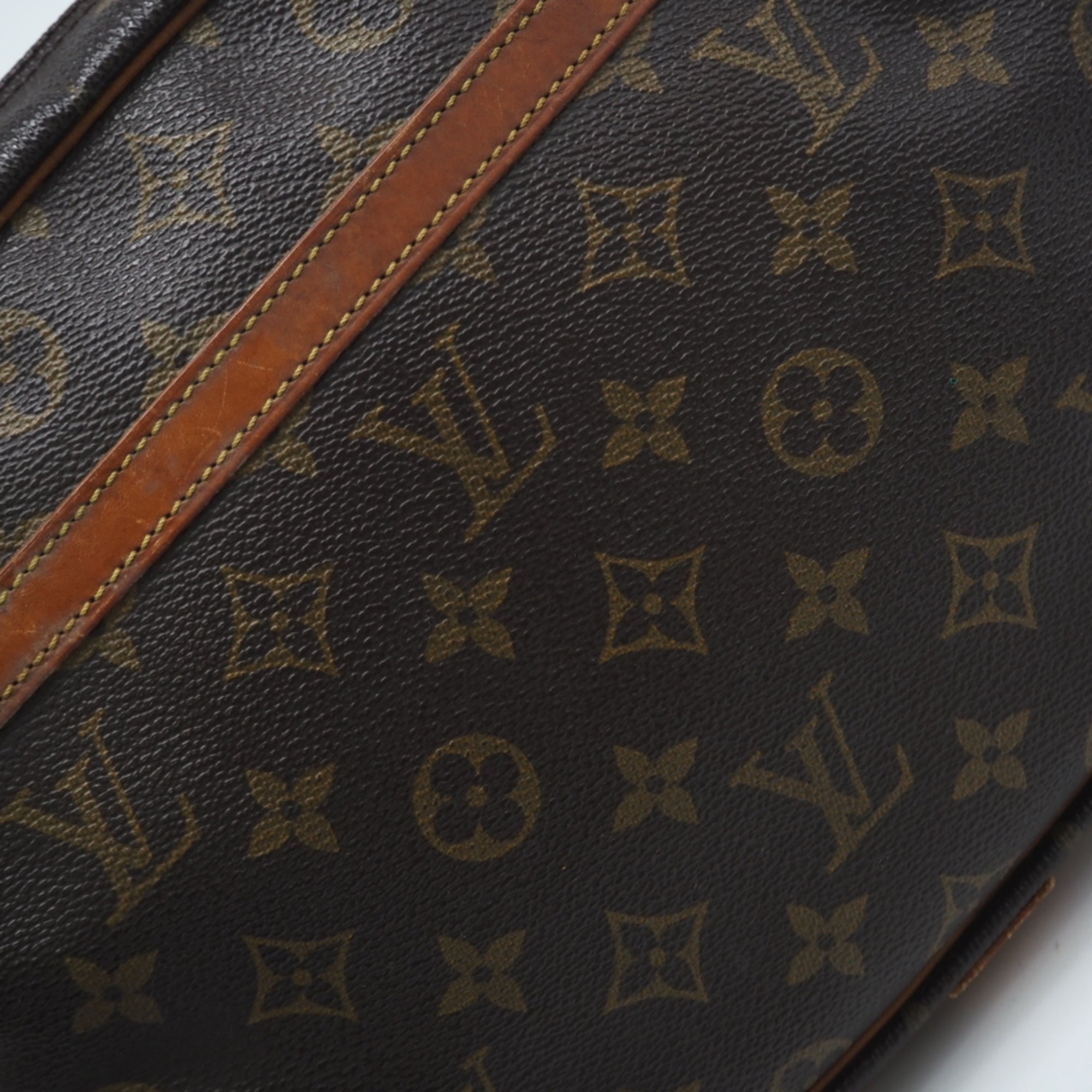 Louis Vuitton Brown Coated Canvas Leather Shoulder Bag (Pre-Owned)