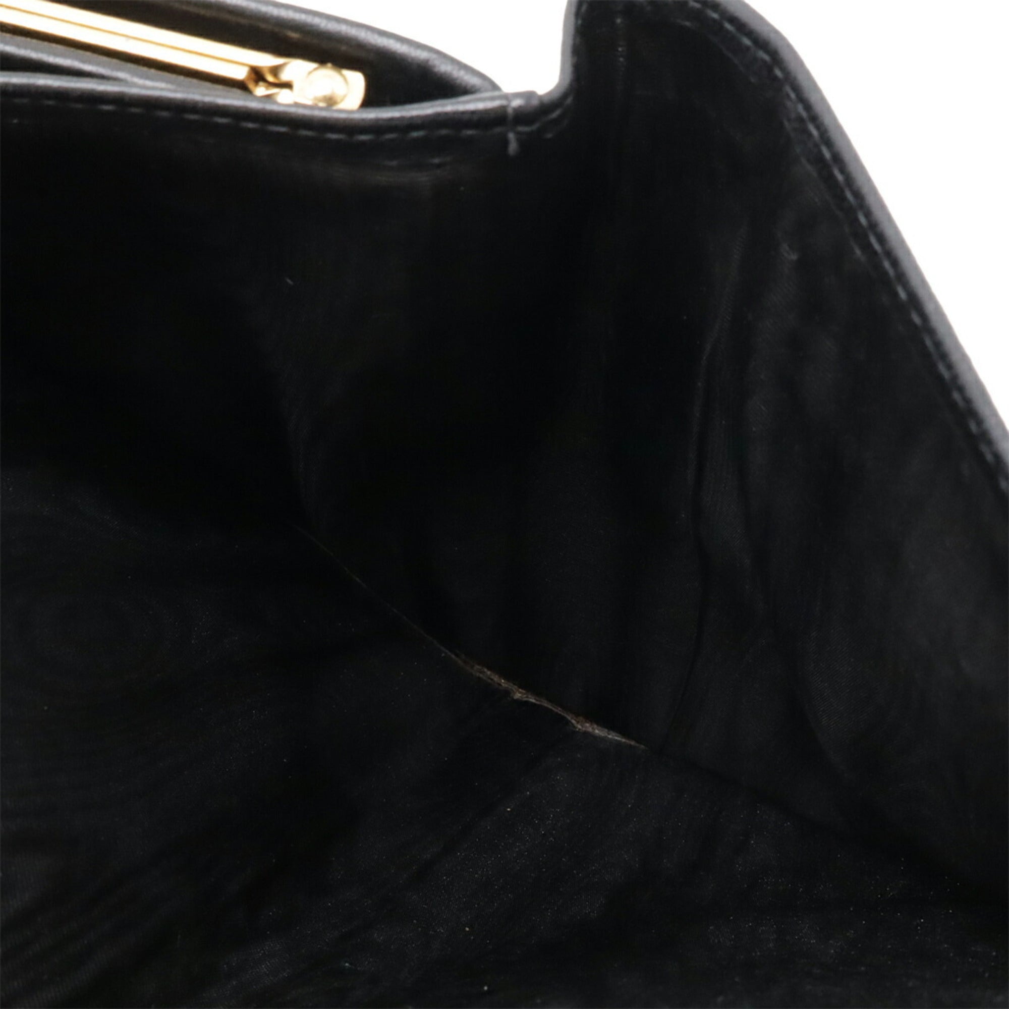 Chanel Black Grained Calfskin Long Wallet (Bi-Fold) (Pre-Owned)