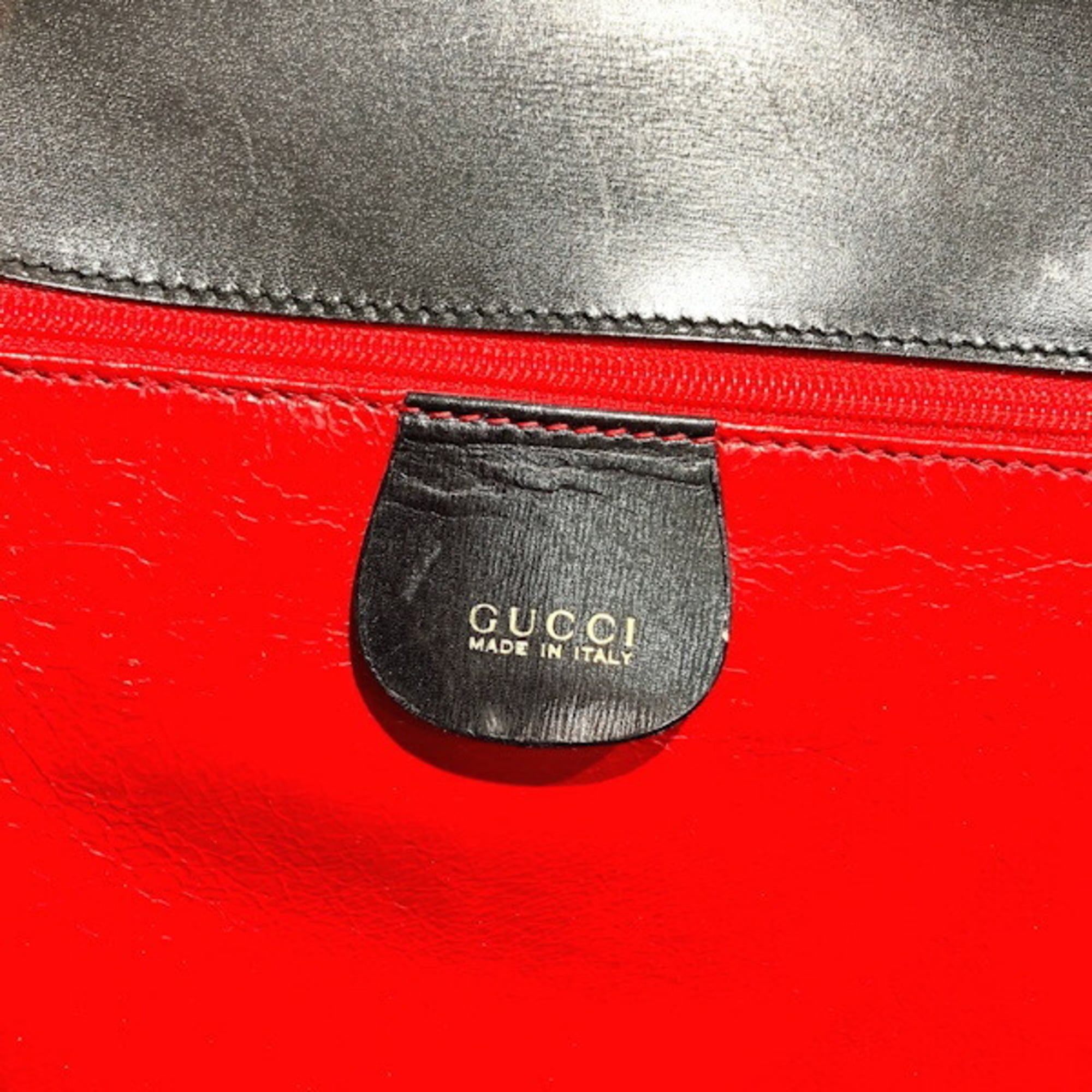 Gucci Black Leather Handbag (Pre-Owned)