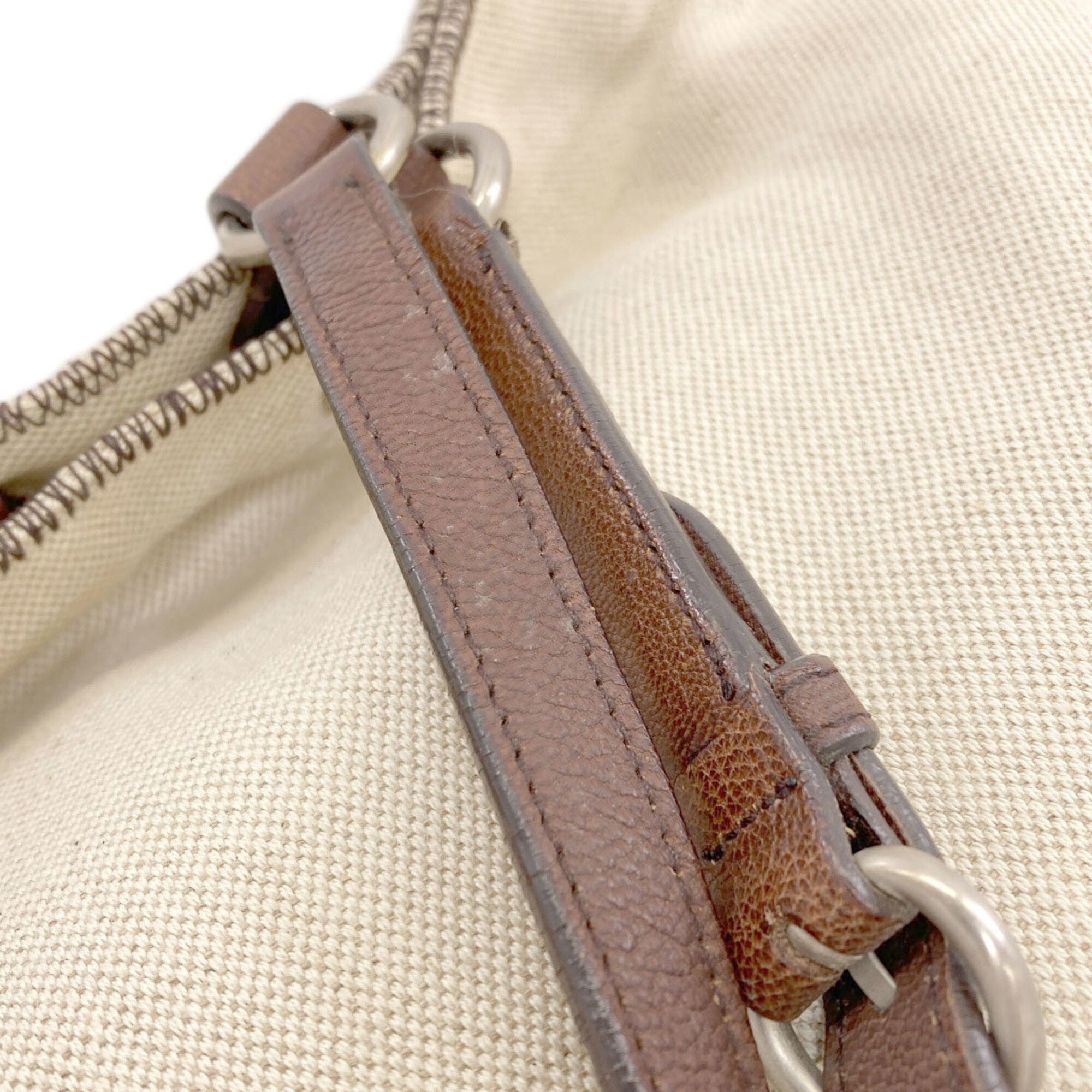 Miu Miu Beige Canvas Tote Bag (Pre-Owned)