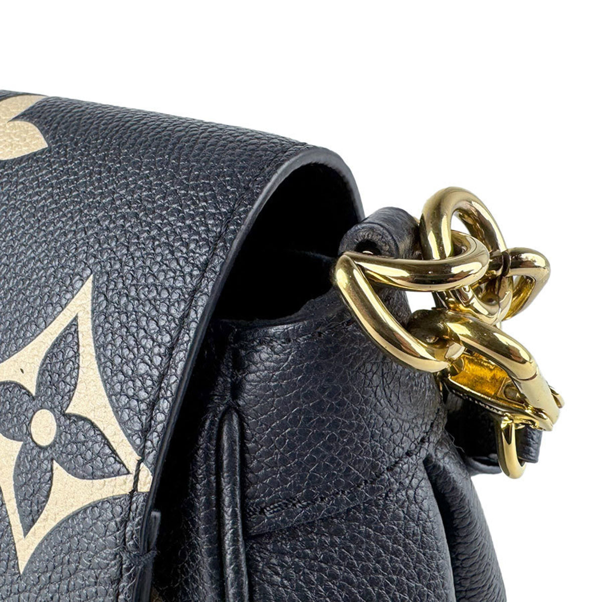 Louis Vuitton Beige Black Monogram Empreinte Shoulder Bag (Pre-Owned)